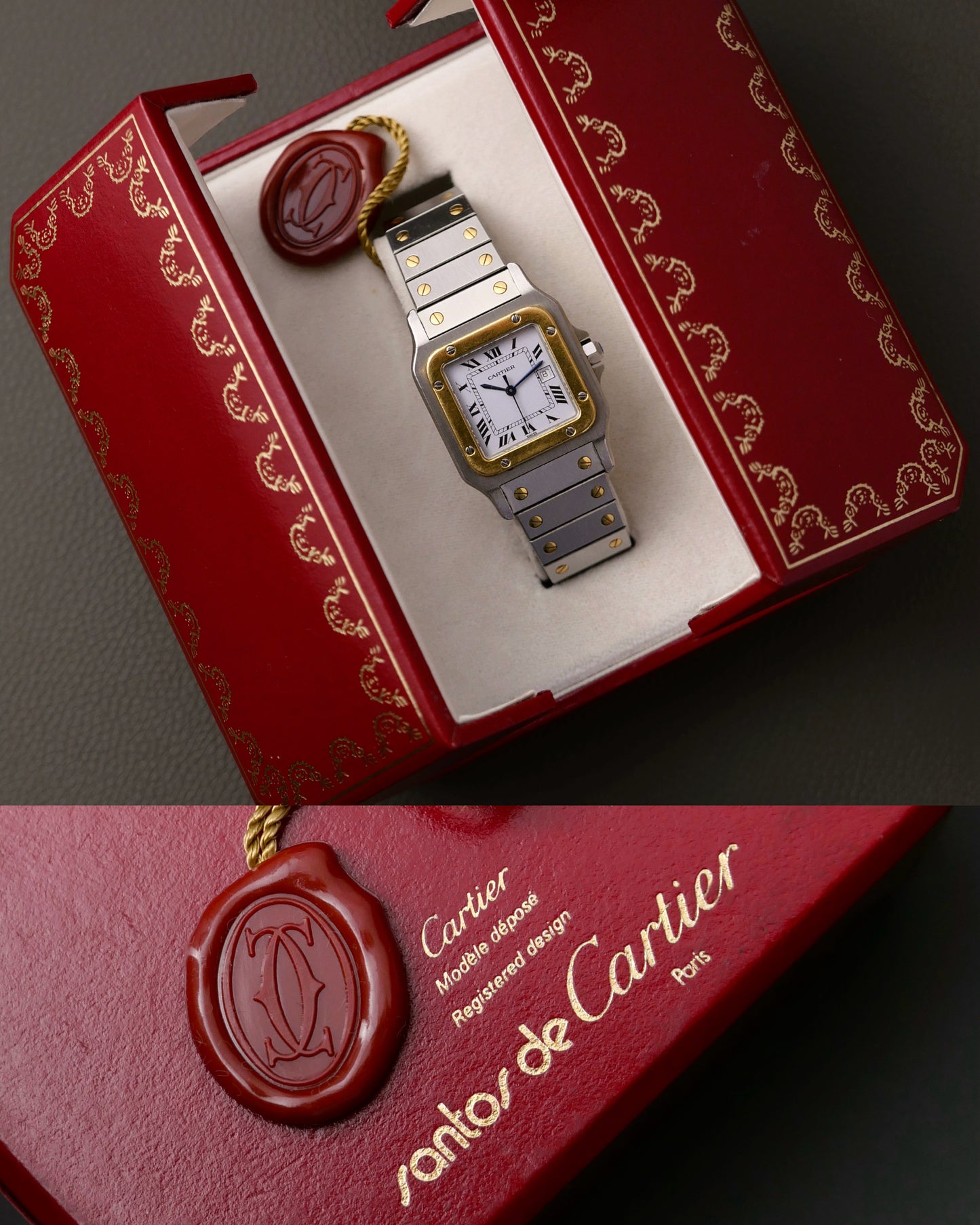 Cartier Santos Carrée Two Tone Ref. 2961 (circa 1980s)