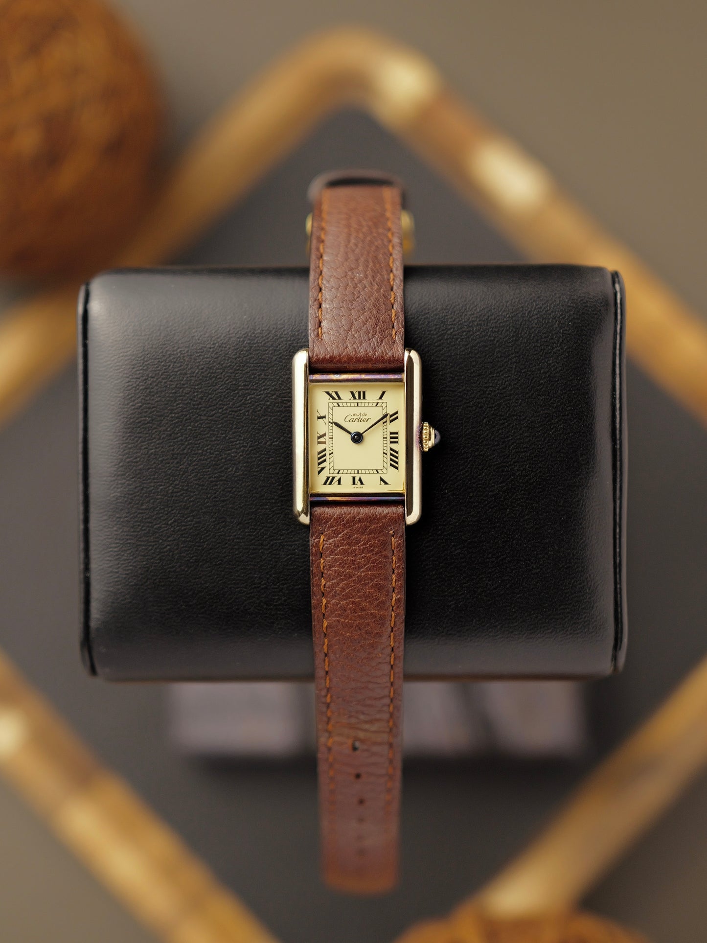 Cartier Must de Cartier Tank Vermeil “Lemon Roman” SM Ref. 71615 (circa 1970s)