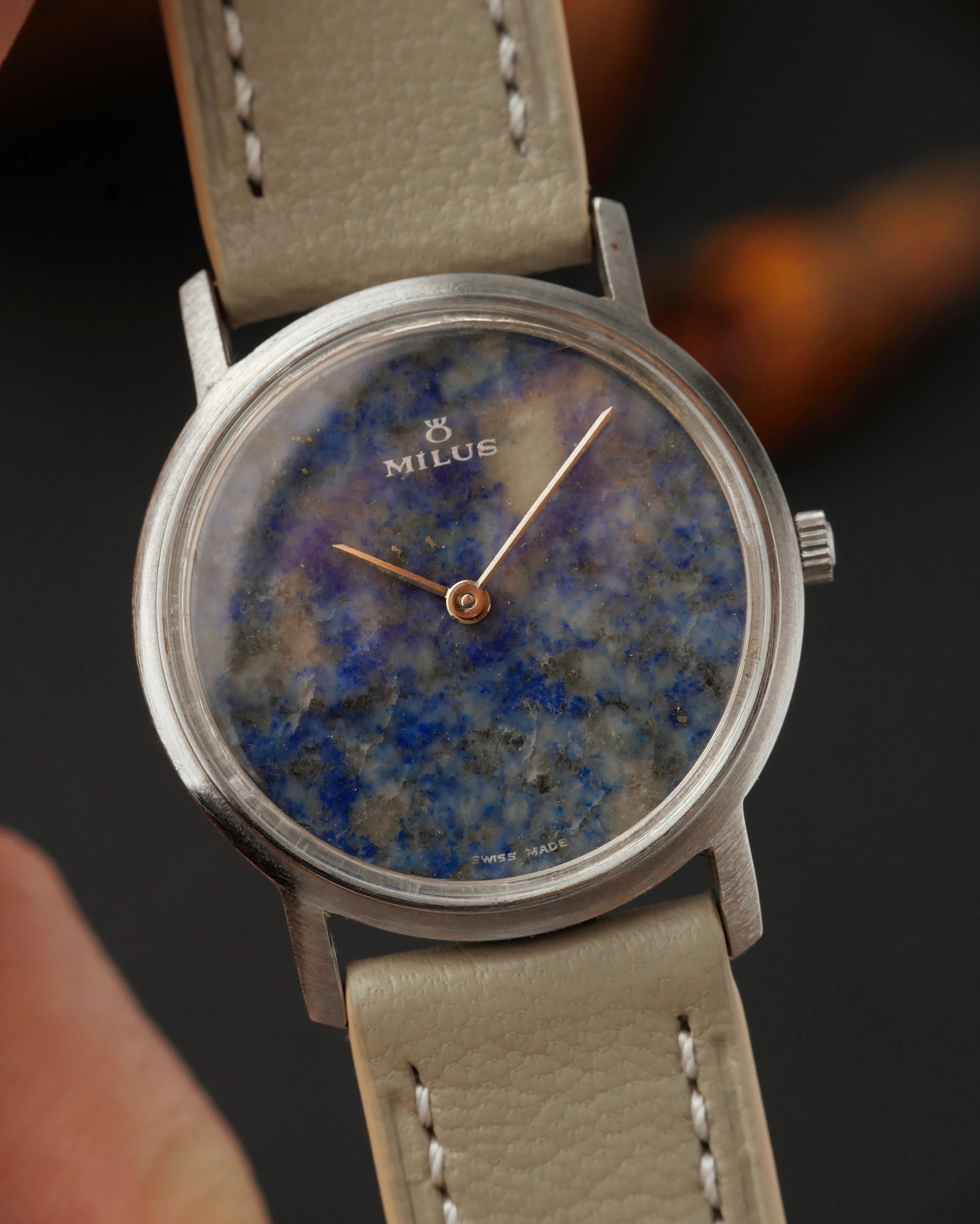 Milus Lapis Lazuli Stone Dial Steel - Main Image