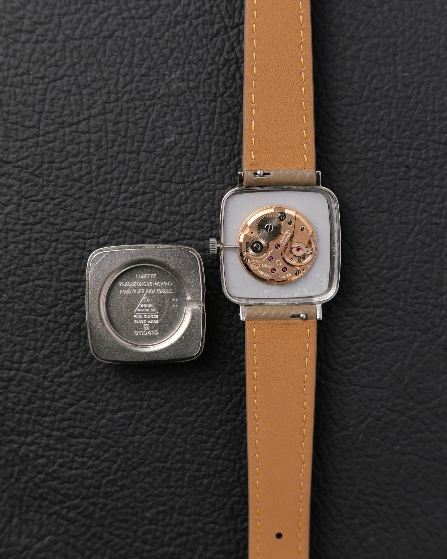 Omega Genève “Square TV” Sunburst Silver Dial Ref. 511.0415 (circa 1974)