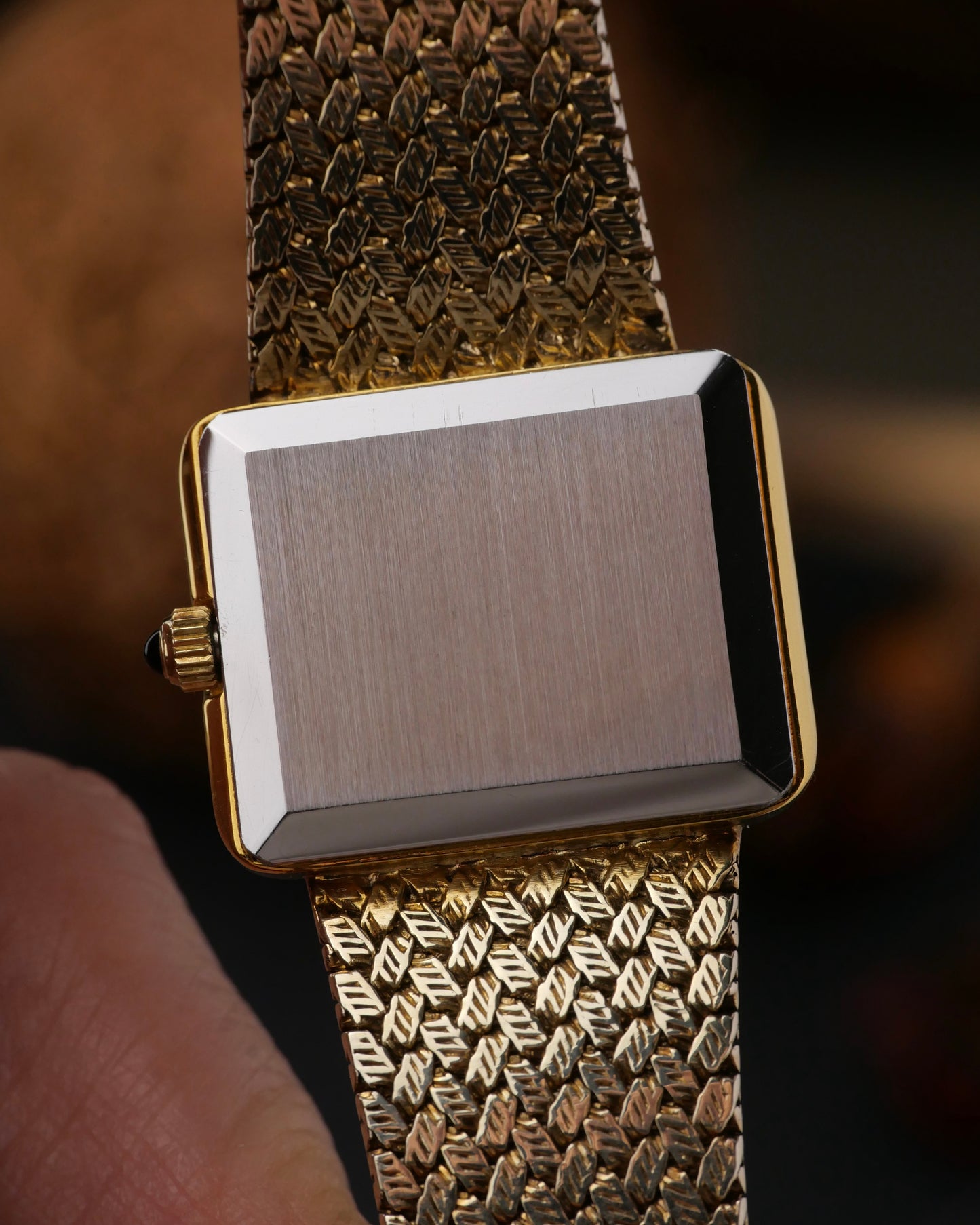 Omega De Ville Engraved “TV” Case Woven Bracelet Ref. 511.0504 (circa 1978)