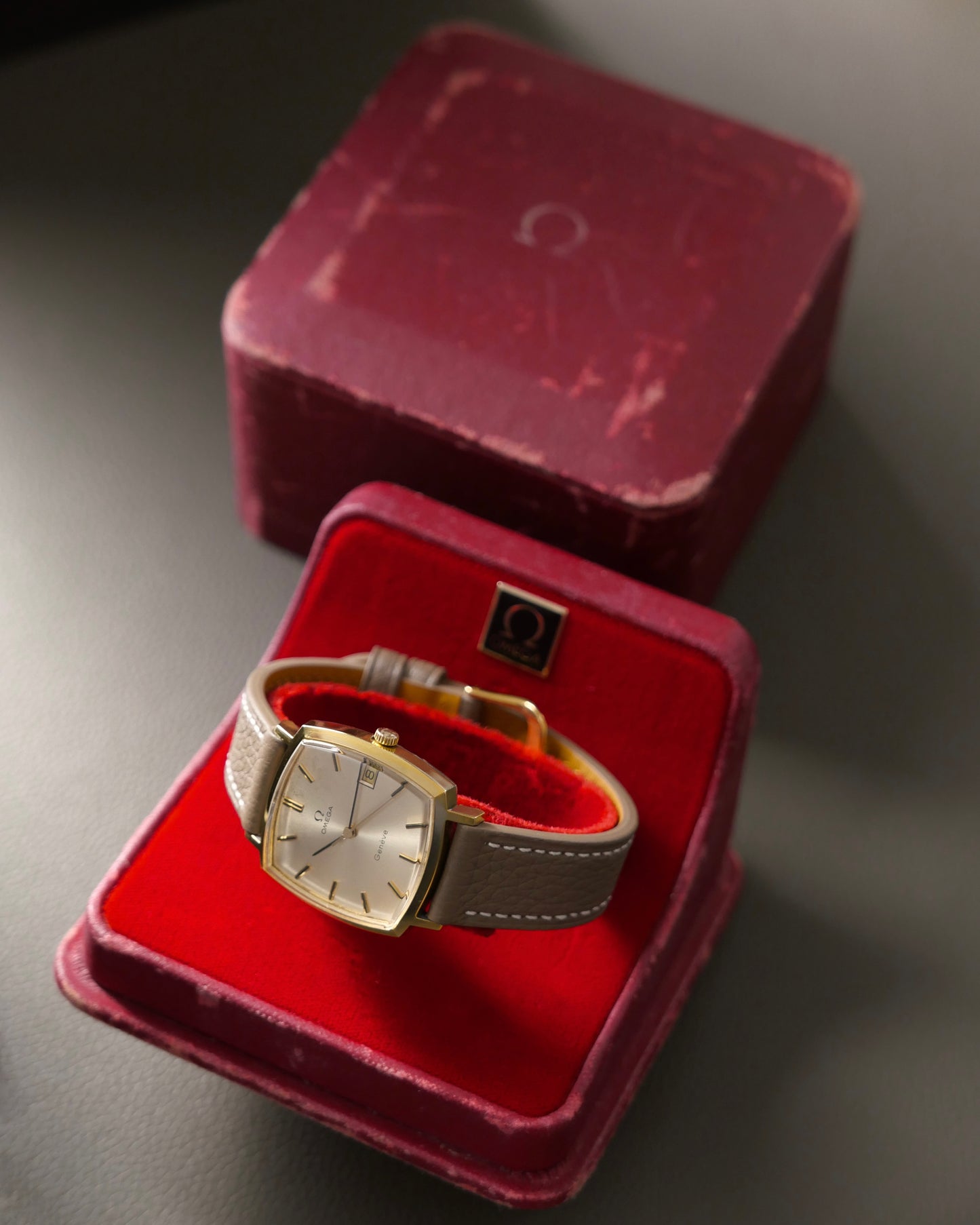Omega Genève “Square TV” Champagne Dial w/ Box Ref. 132.764 (circa 1973)