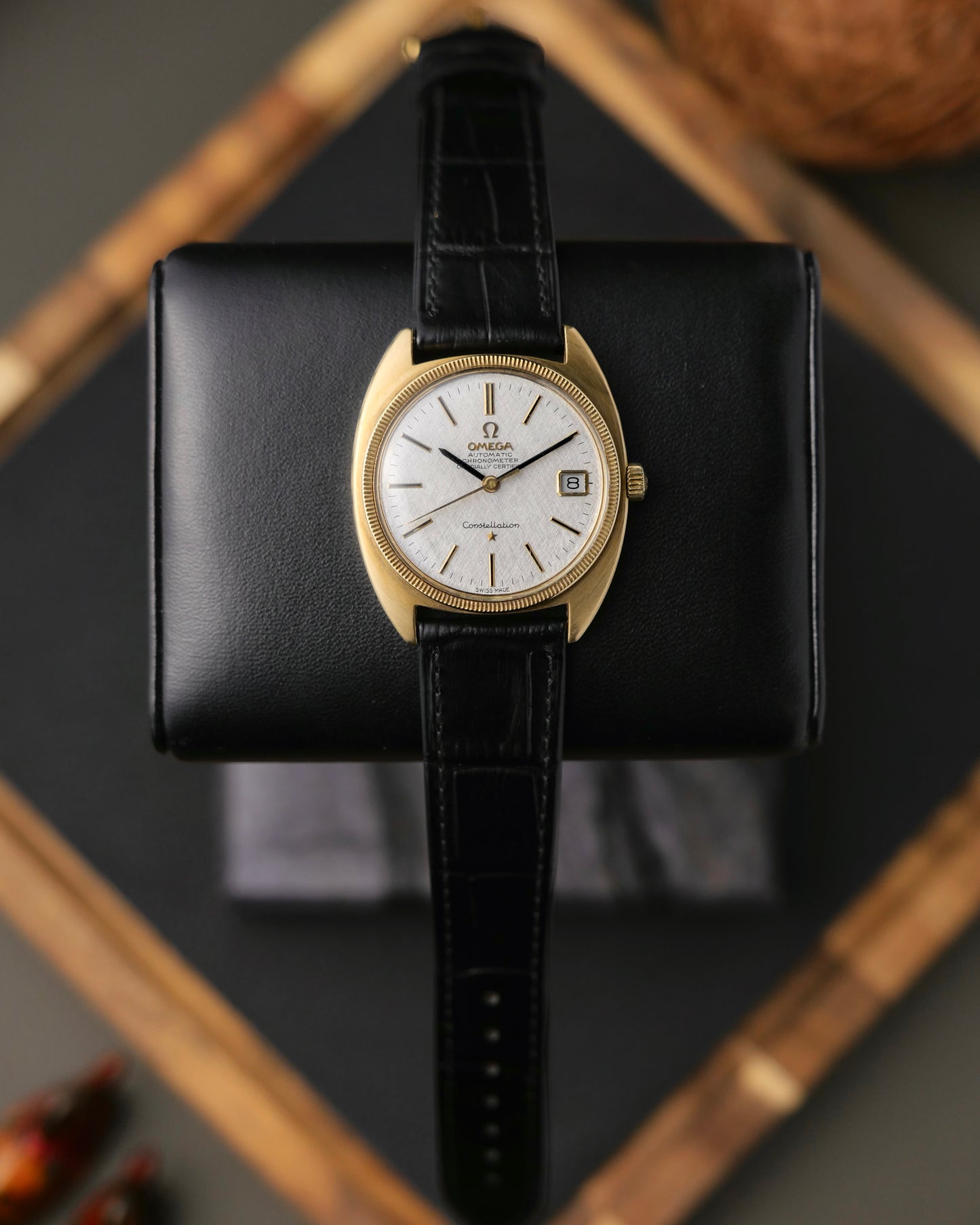 Omega Constellation Gold “C” Case Silver Linen Dial Ref. 168.027 (circa late 1960s)