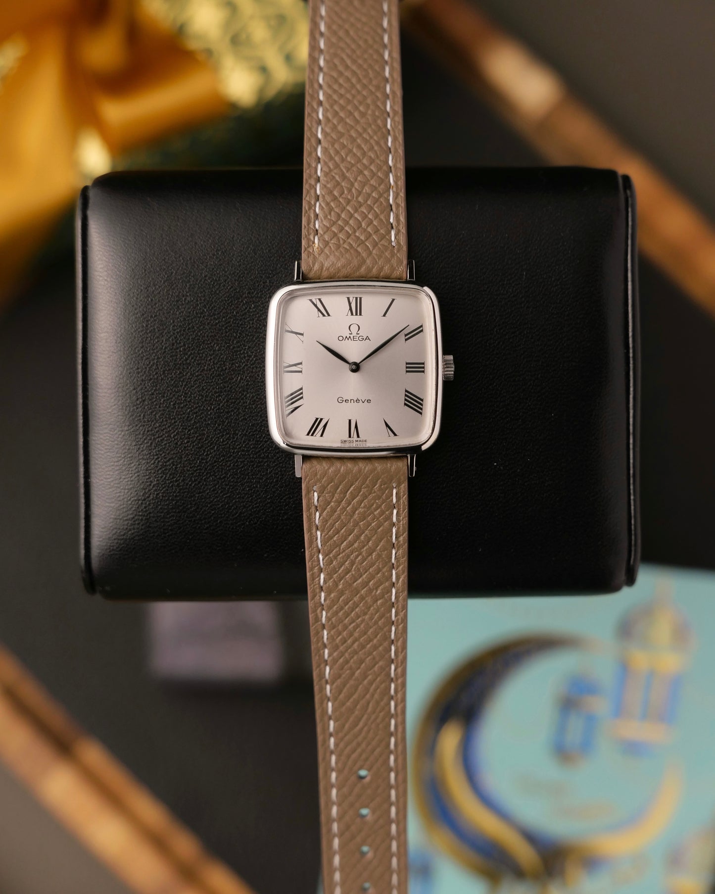 Omega Genève “Square TV” Sunburst Silver Dial Ref. 511.0415 (circa 1974)