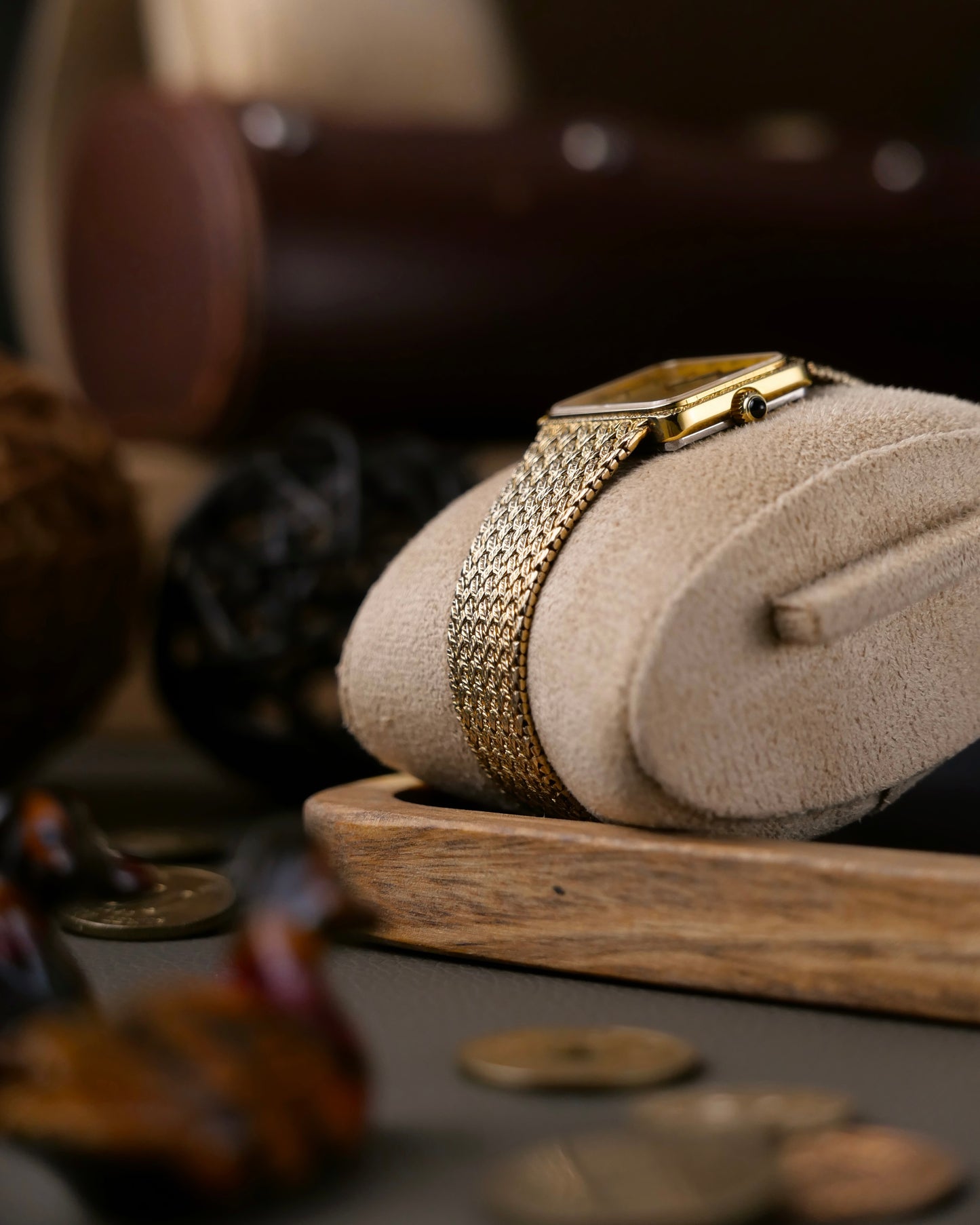 Omega De Ville Engraved “TV” Case Woven Bracelet Ref. 511.0504 (circa 1978)
