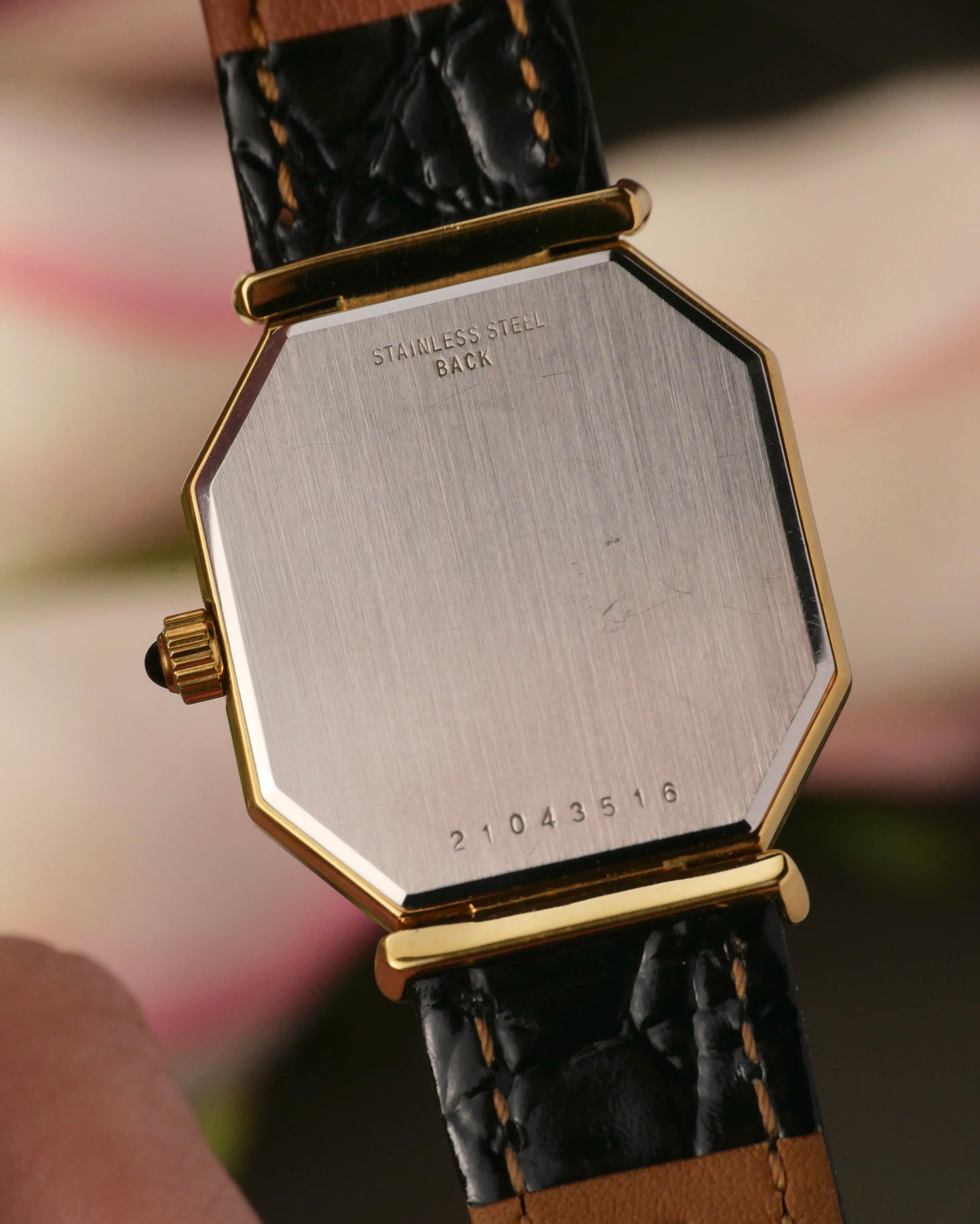 Longines “Octagon Black Gilt Roman” Ref. 3209 (circa 1980s)