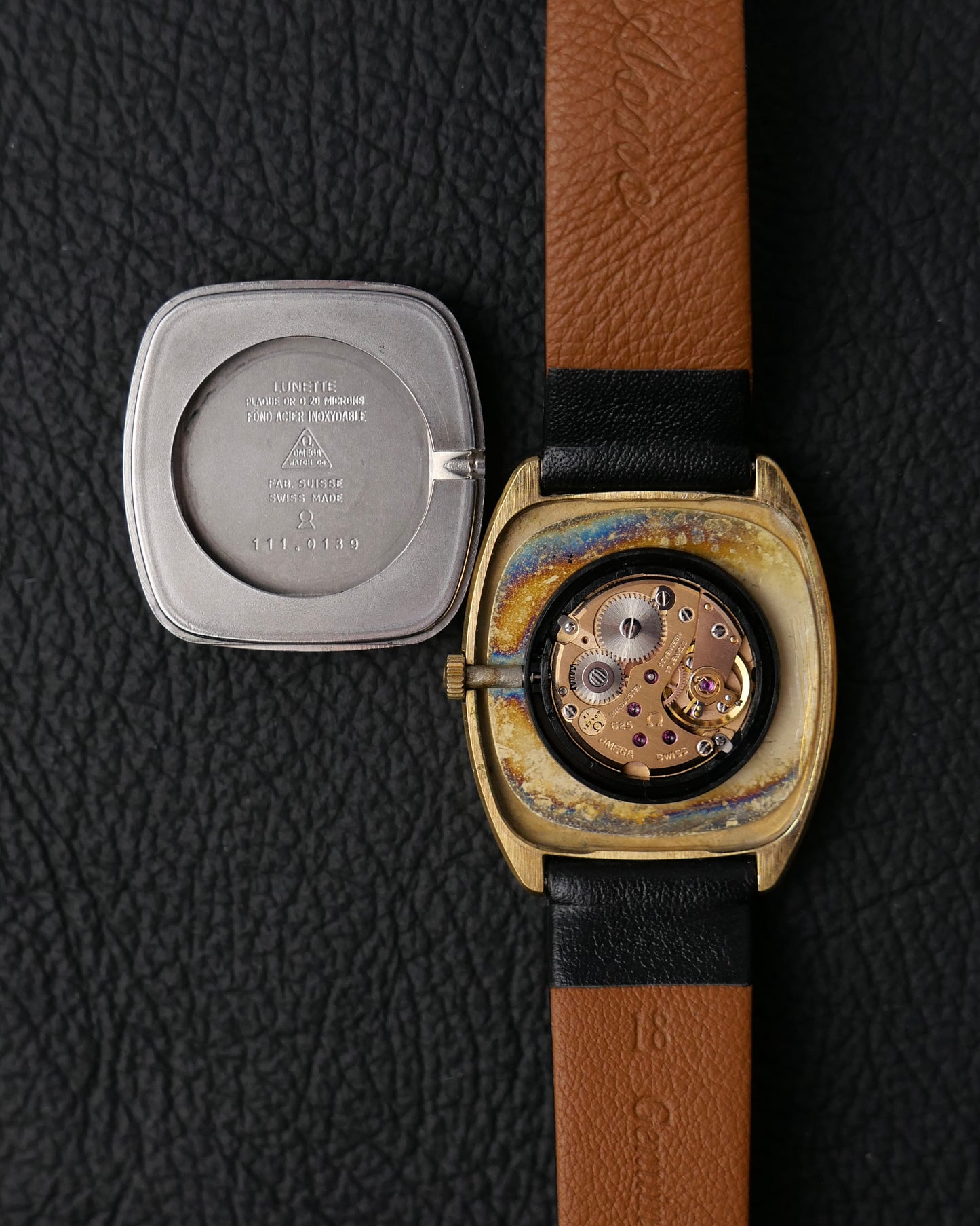 Omega De Ville “Tonneau Cushion” Roman Champagne Dial Ref. 111.0139 (circa 1978)