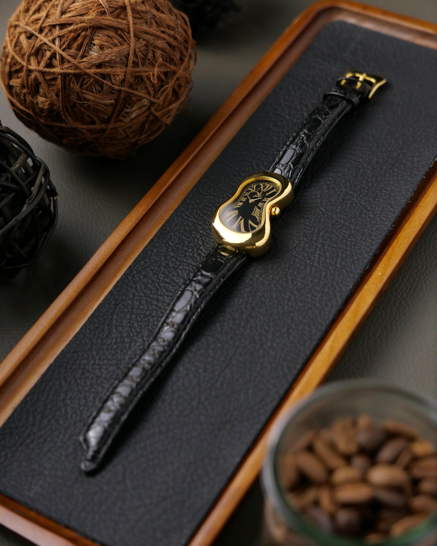 Exaequo Softwatch “Dali” 3rd Series Black Gilt (circa 1990s)