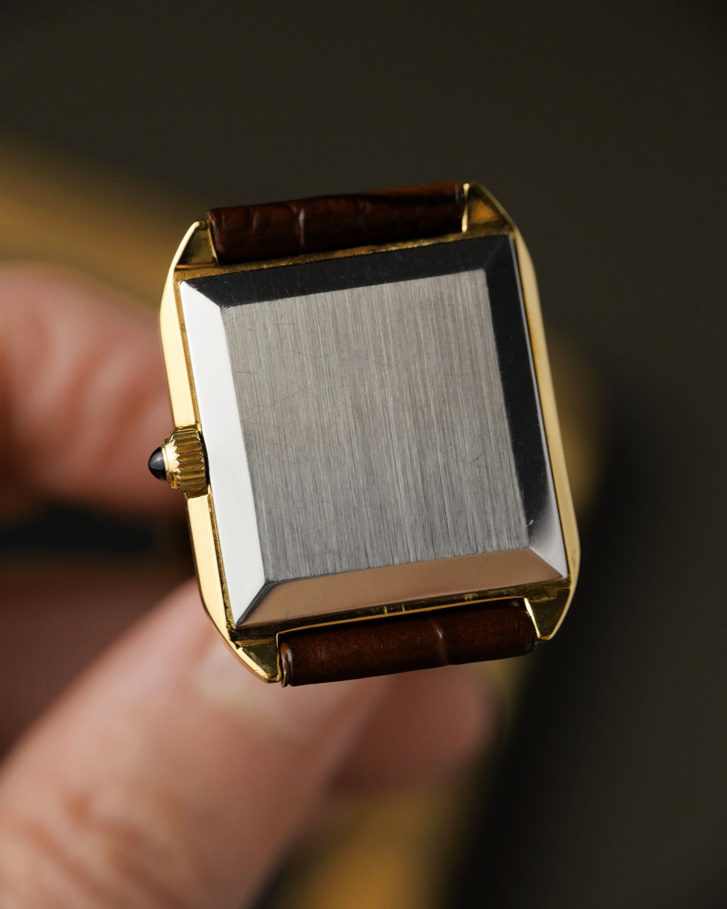 Omega De Ville “Cushion Square” Brushed Golden Dial Ref. 511.0502 (circa 1977)