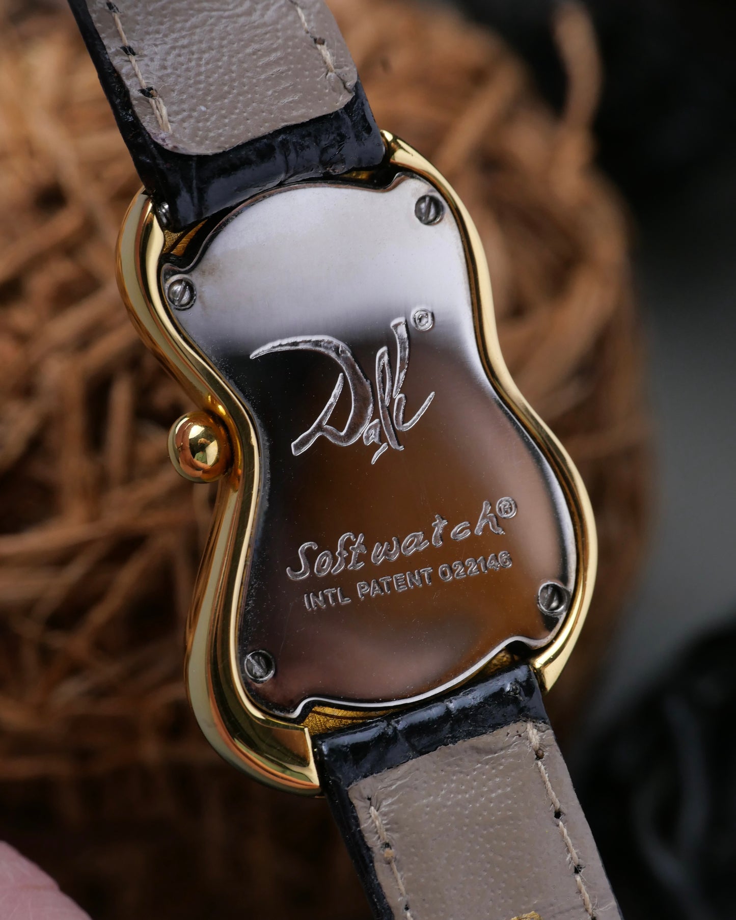 Exaequo Softwatch “Dali” 3rd Series Black Gilt (circa 1990s)