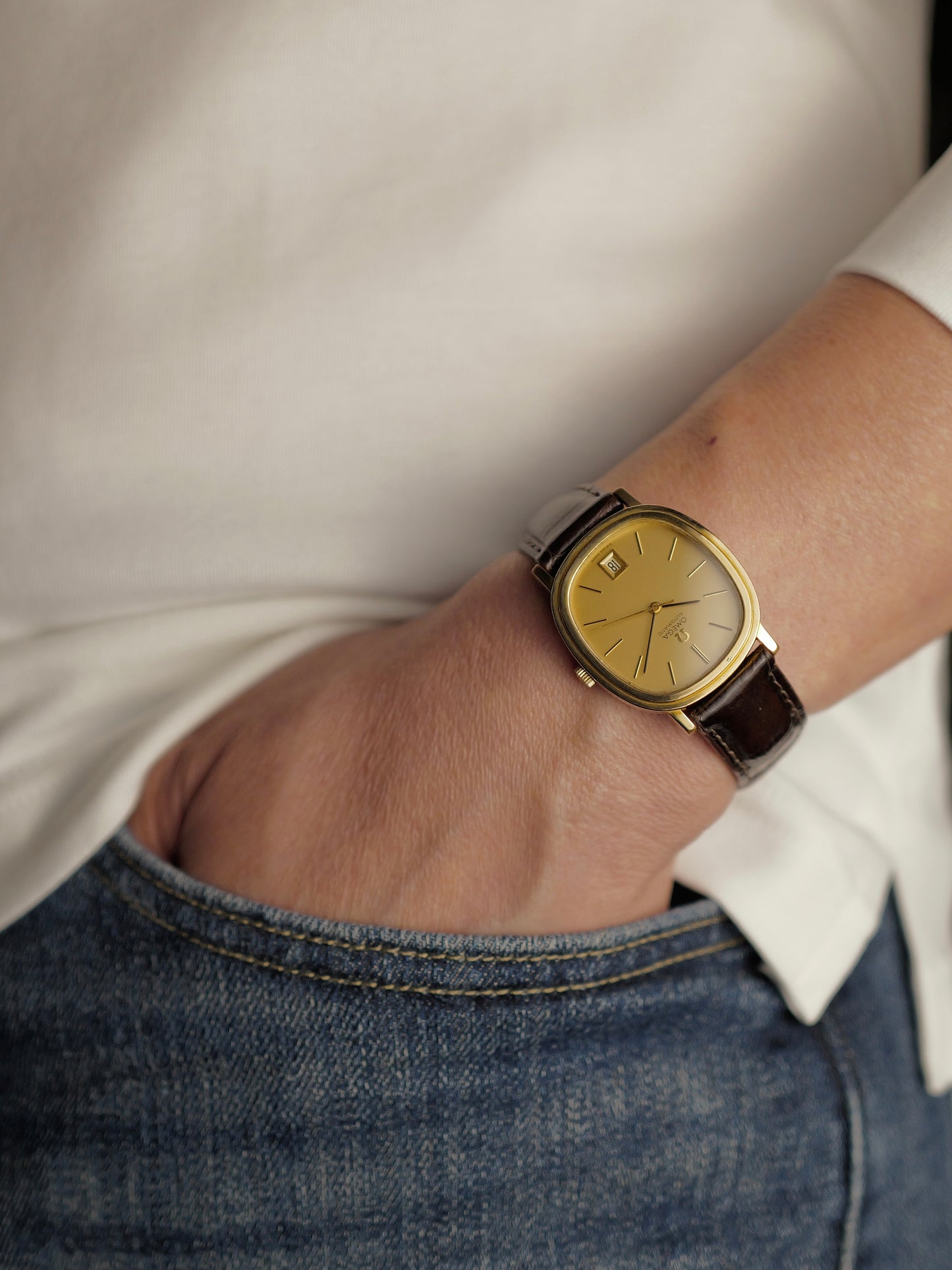 Omega De Ville Gold Stepped Ellipse Automatic Ref. 162.0063 (circa 1974)