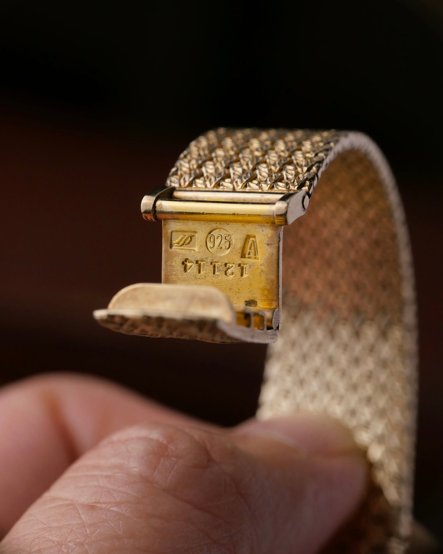 Omega De Ville Engraved “TV” Case Woven Bracelet Ref. 511.0504 (circa 1978)