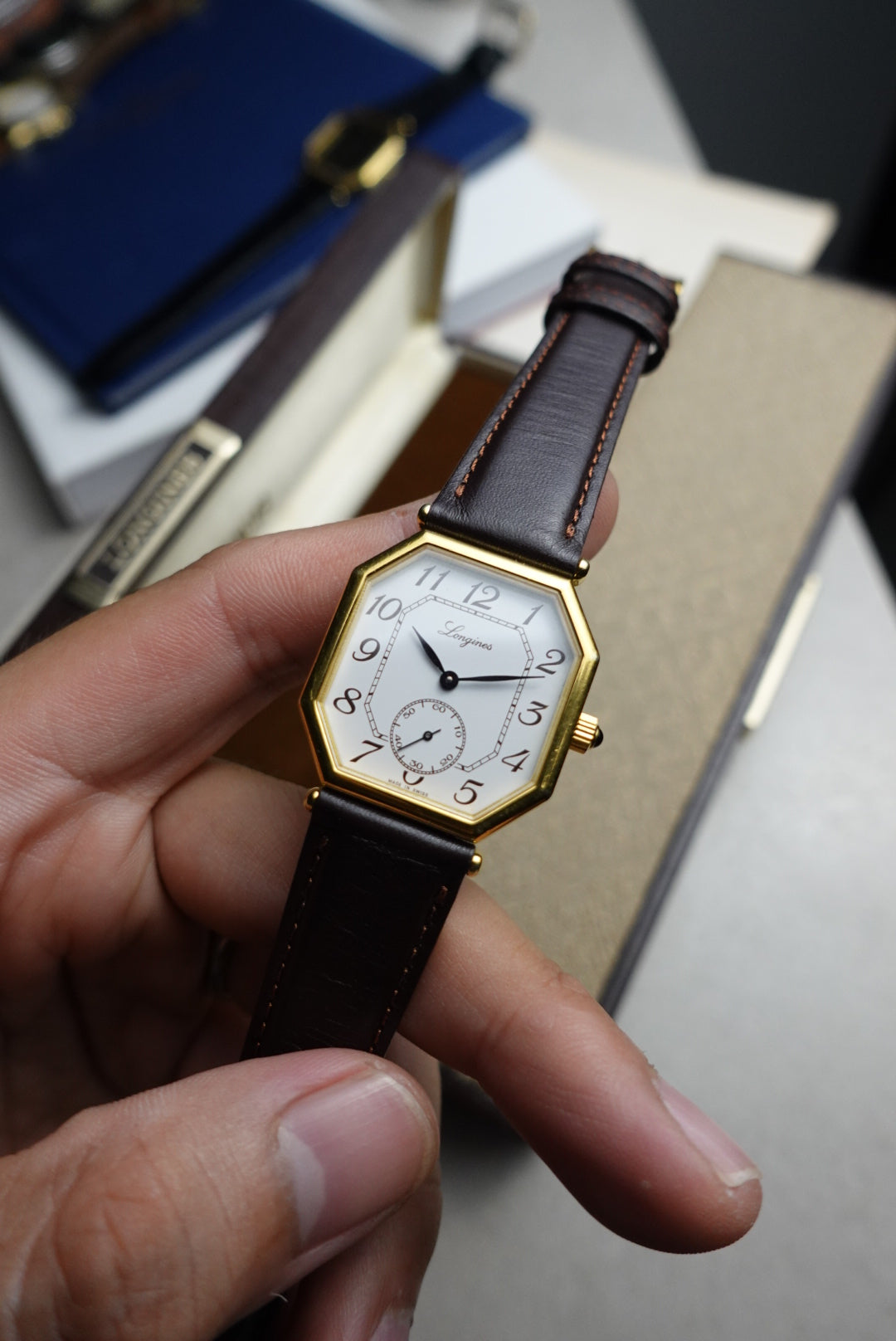 Men longines octo manual winding Arabic numeral 150th anniversary
