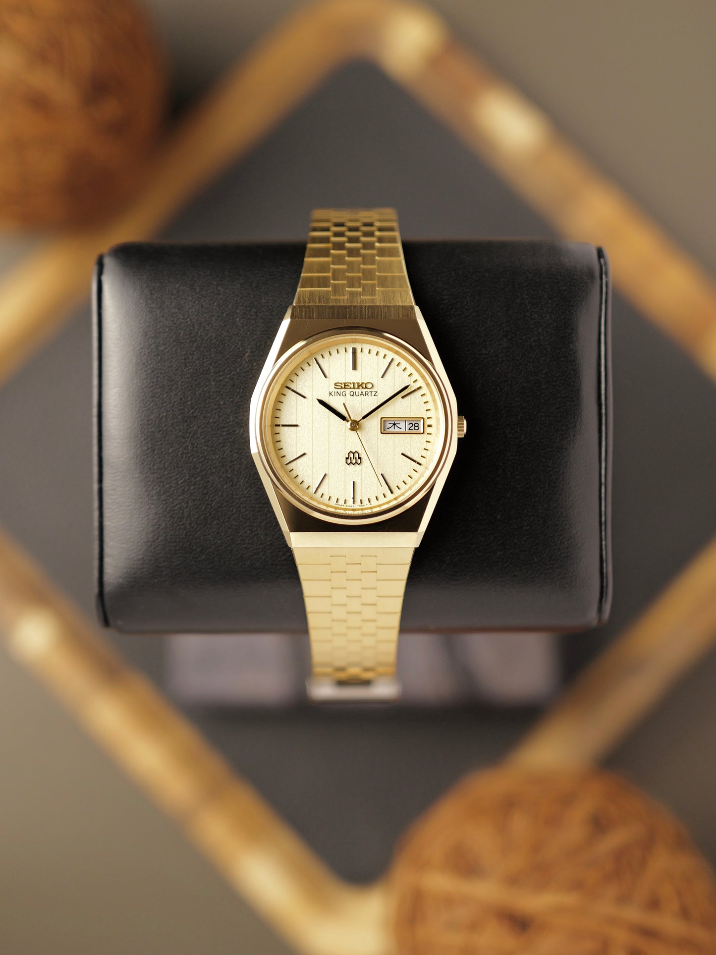 King Seiko Twin Quartz “Pinstripe Dial” w/ Box and Papers 9443-7000SGP (c. 1982)