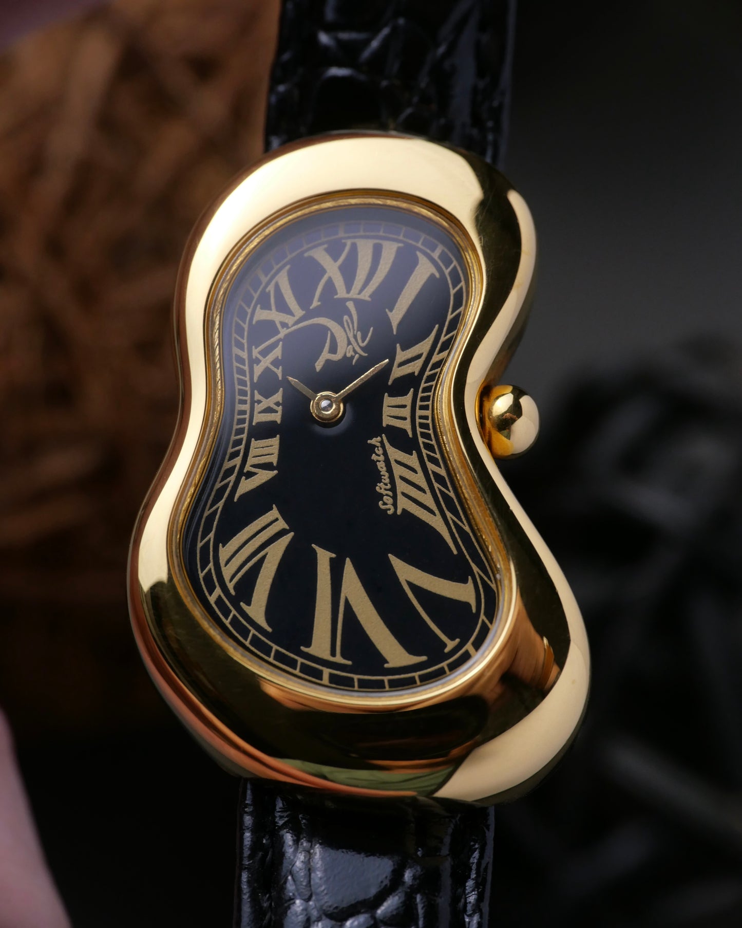 Exaequo Softwatch “Dali” 3rd Series Black Gilt (circa 1990s)
