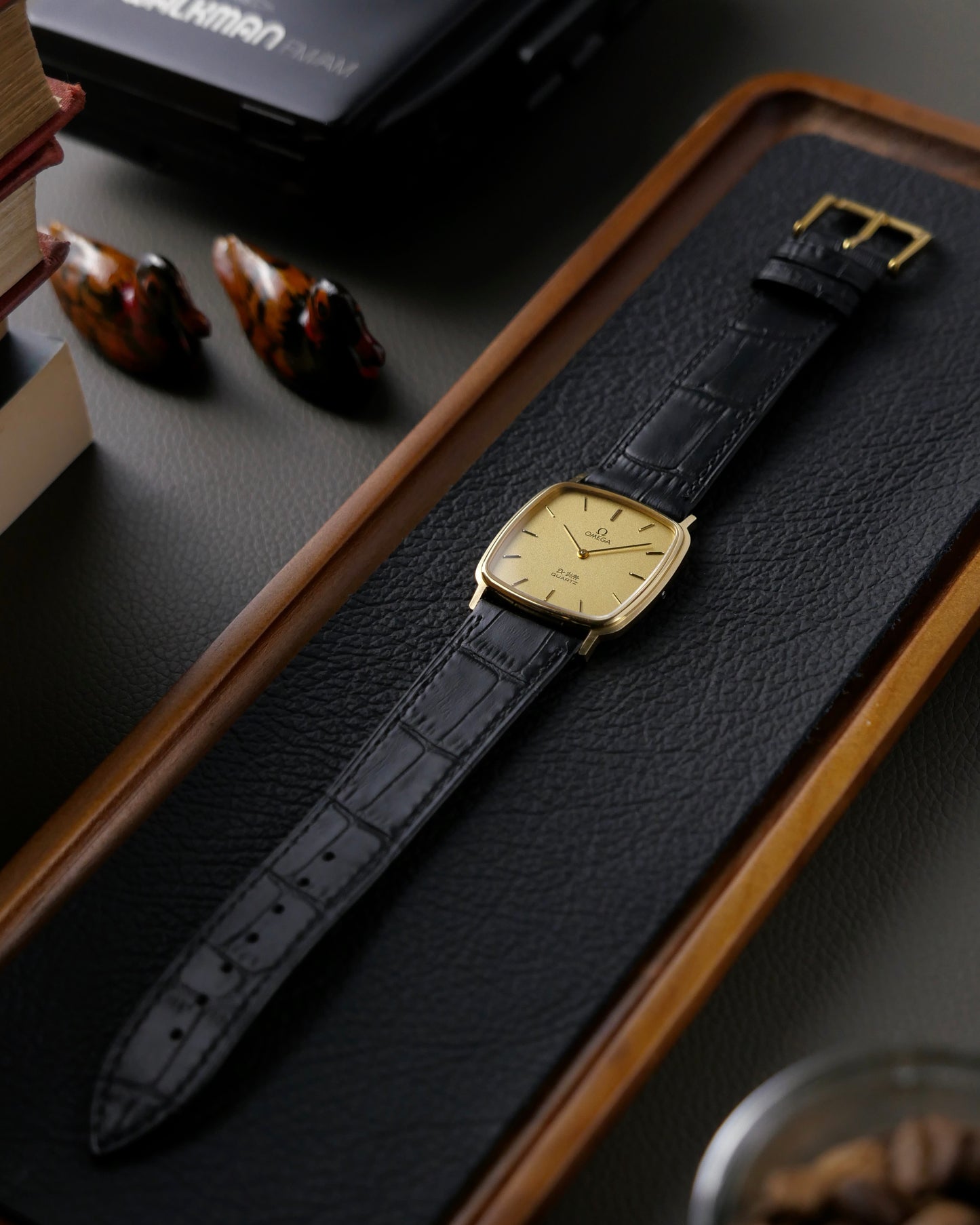 Omega De Ville “Square” Frosty Golden Dial Ref. 191.0102 (circa 1980)