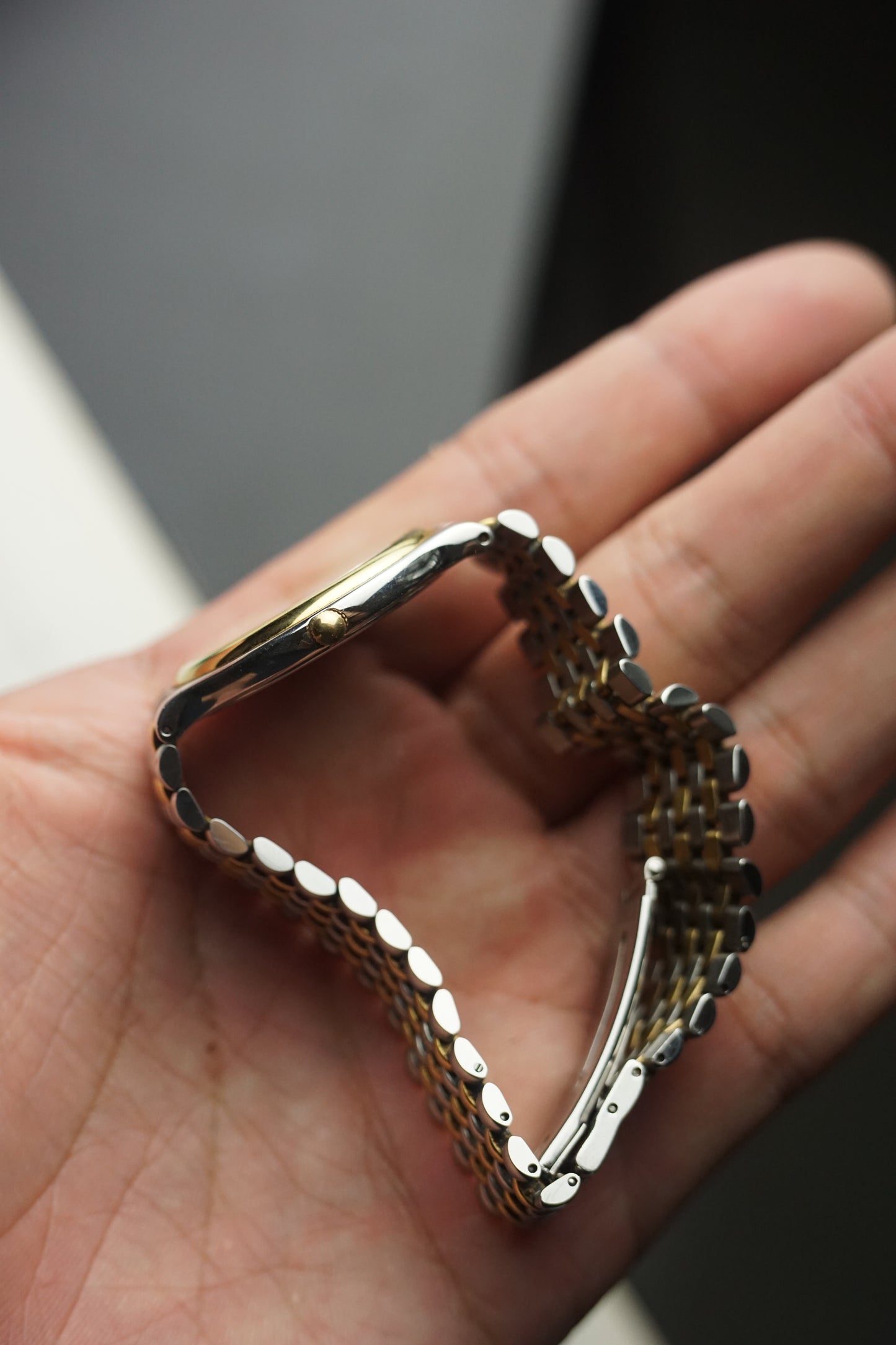 longines men bead of rice bracelet with Roman numerals