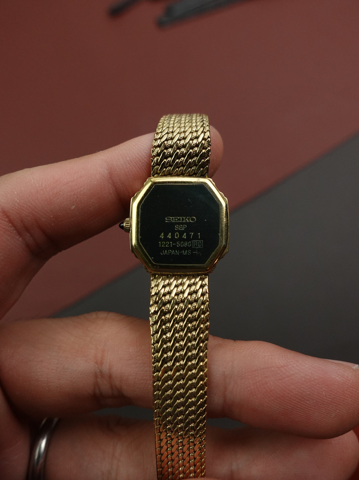 Seiko Exceline Gold integrated bracelet (yellow dial) 1221-5080