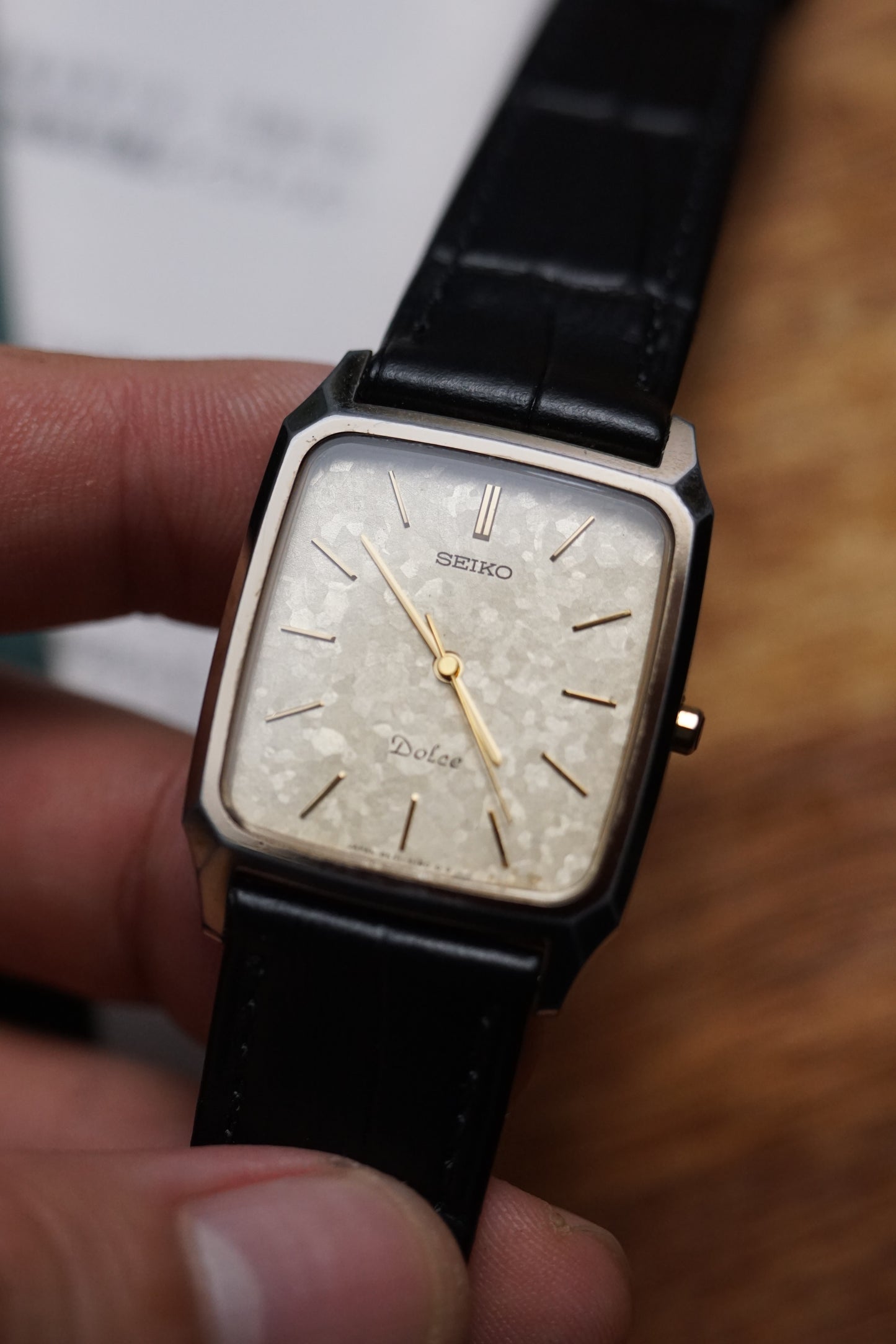 Seiko Dolce 8N41 Snowyflake dial tungsten carbide case #240169
