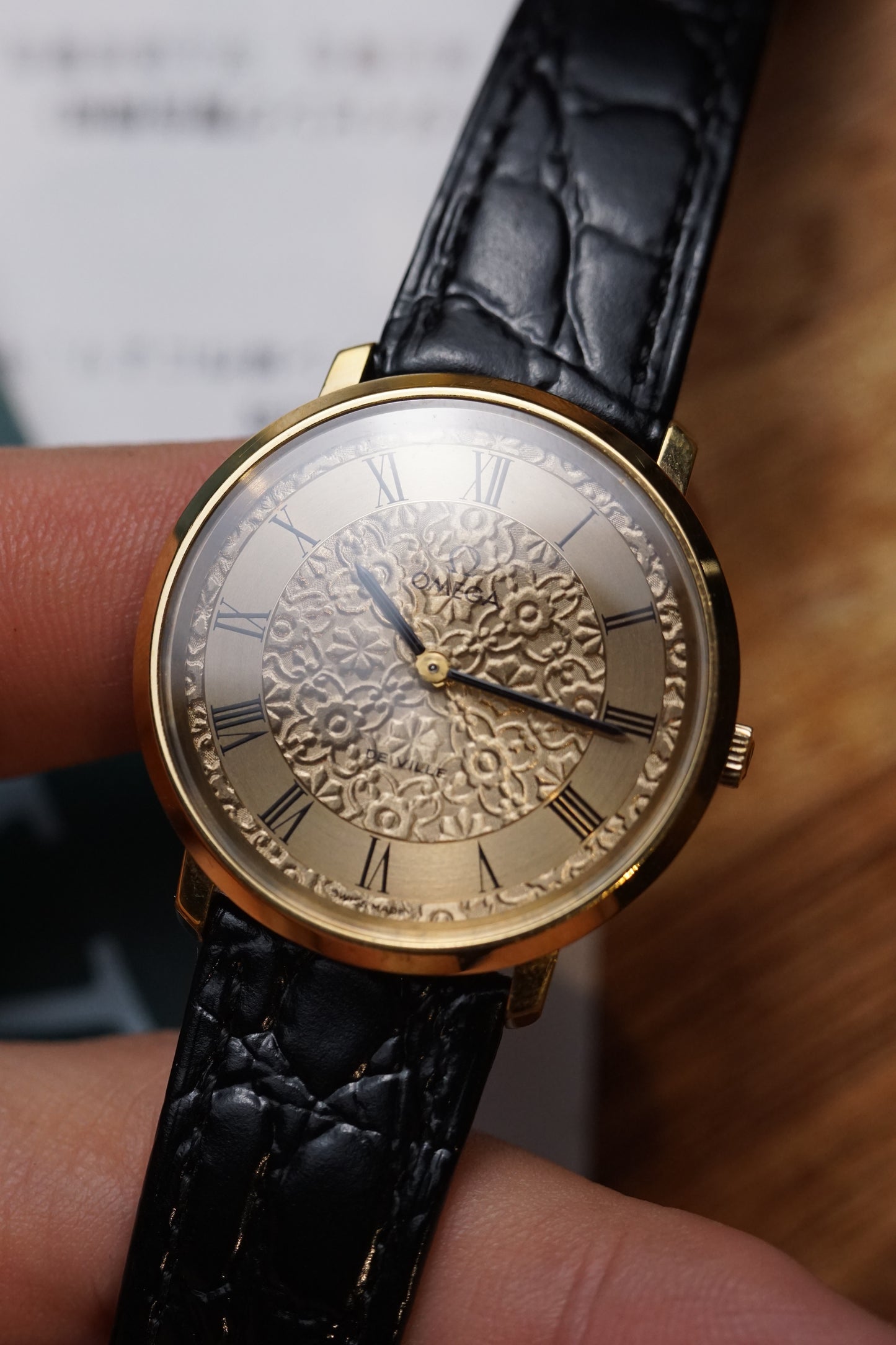 70s Omega Manual Winding Floral Dial