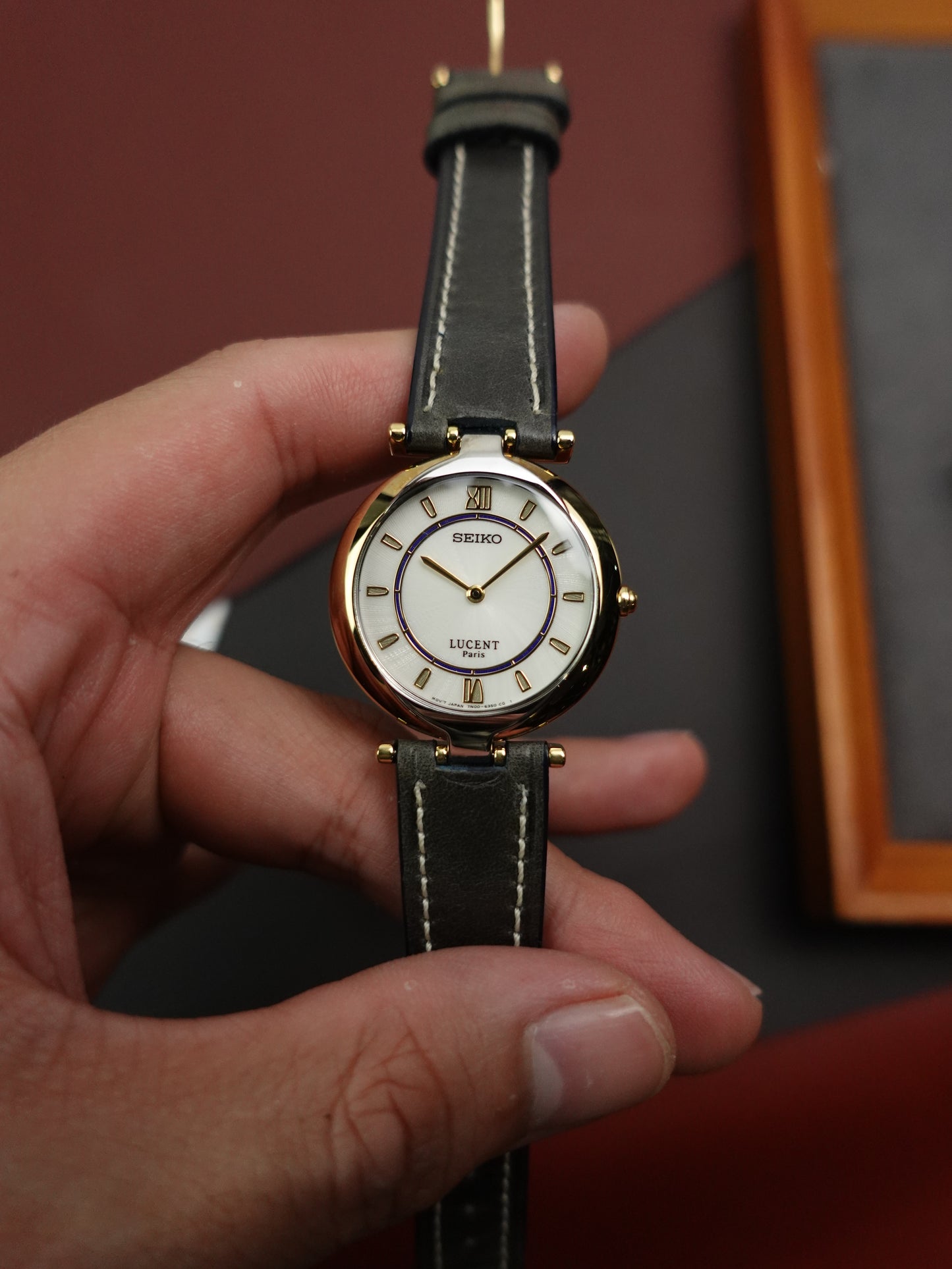 Seiko Lucent T-lugs Art deco case 7N00-618A