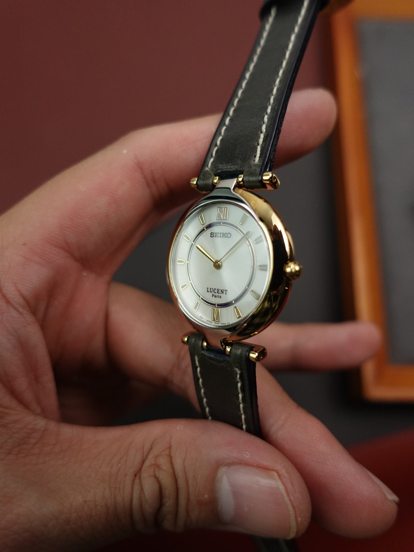 Seiko Lucent T-lugs Art deco case 7N00-618A