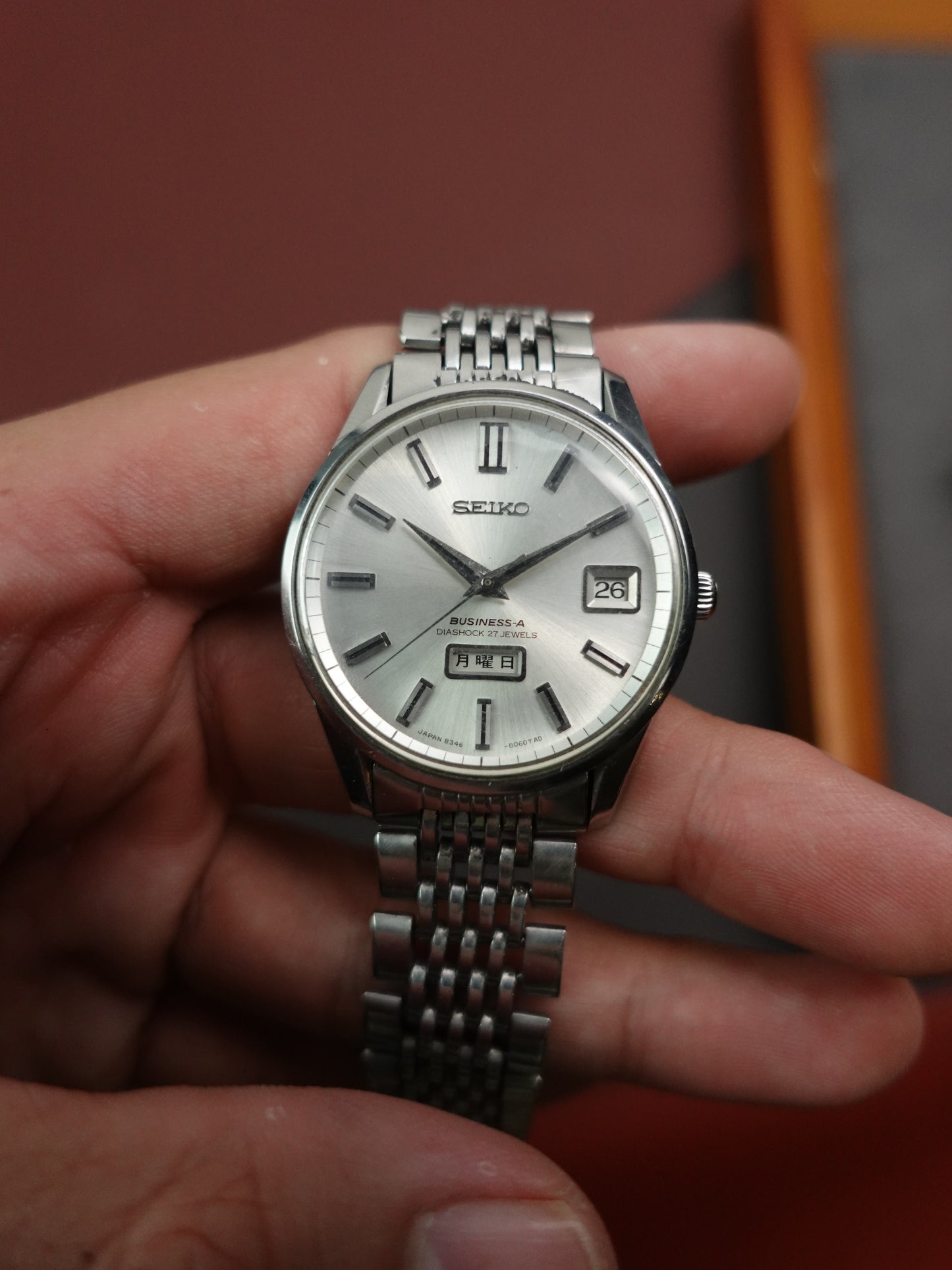 Seiko Business Week Dater with original bracelet 6206-8190 Circa. 1960s