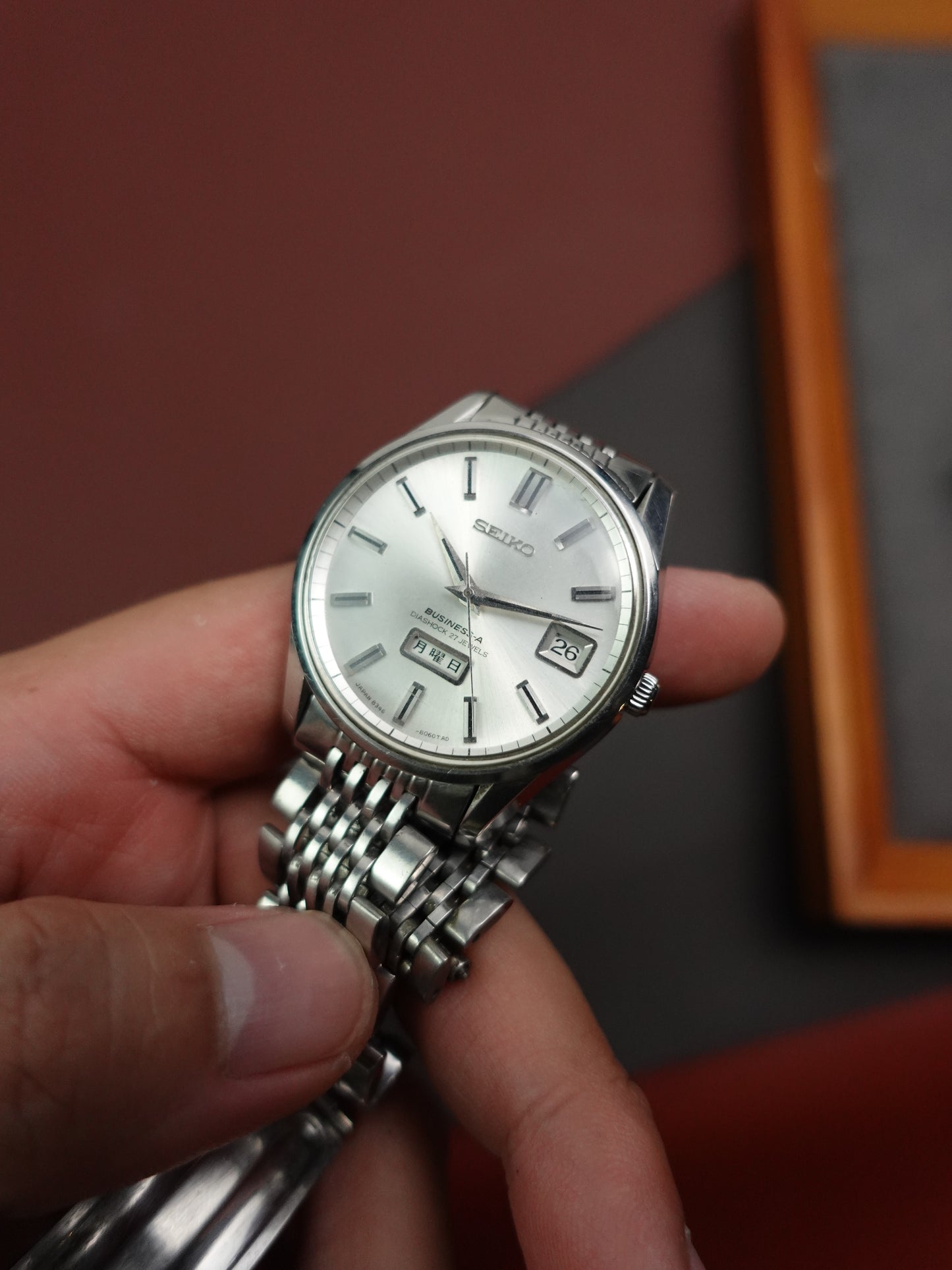 Seiko Business Week Dater with original bracelet 6206-8190 Circa. 1960s
