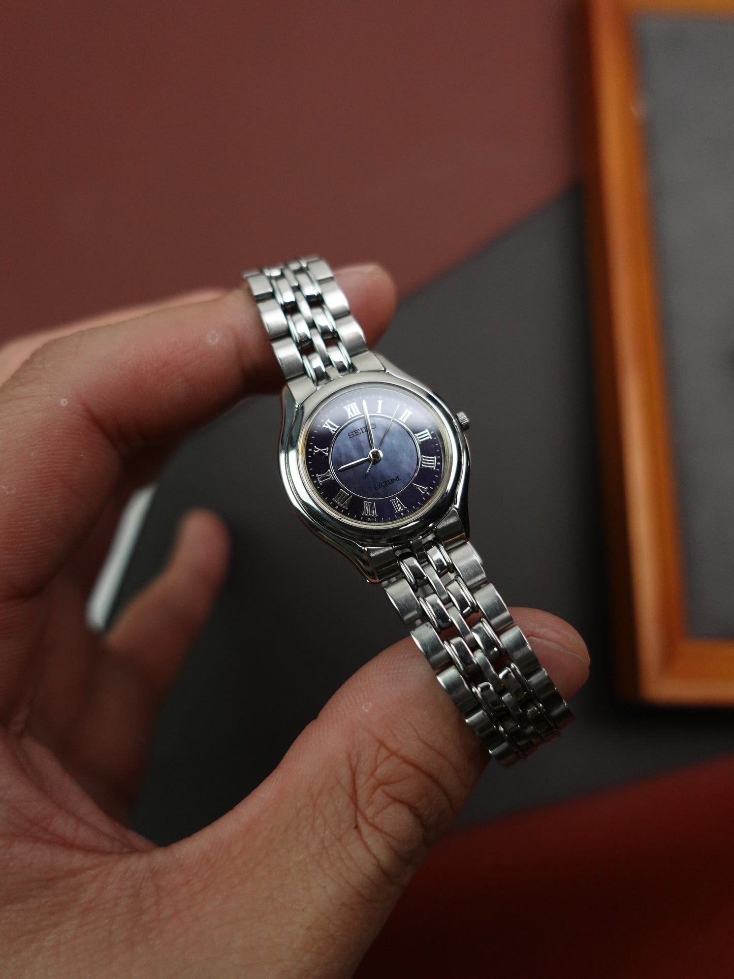 Seiko Exceline Blue Mother of Pearl Sector Dial