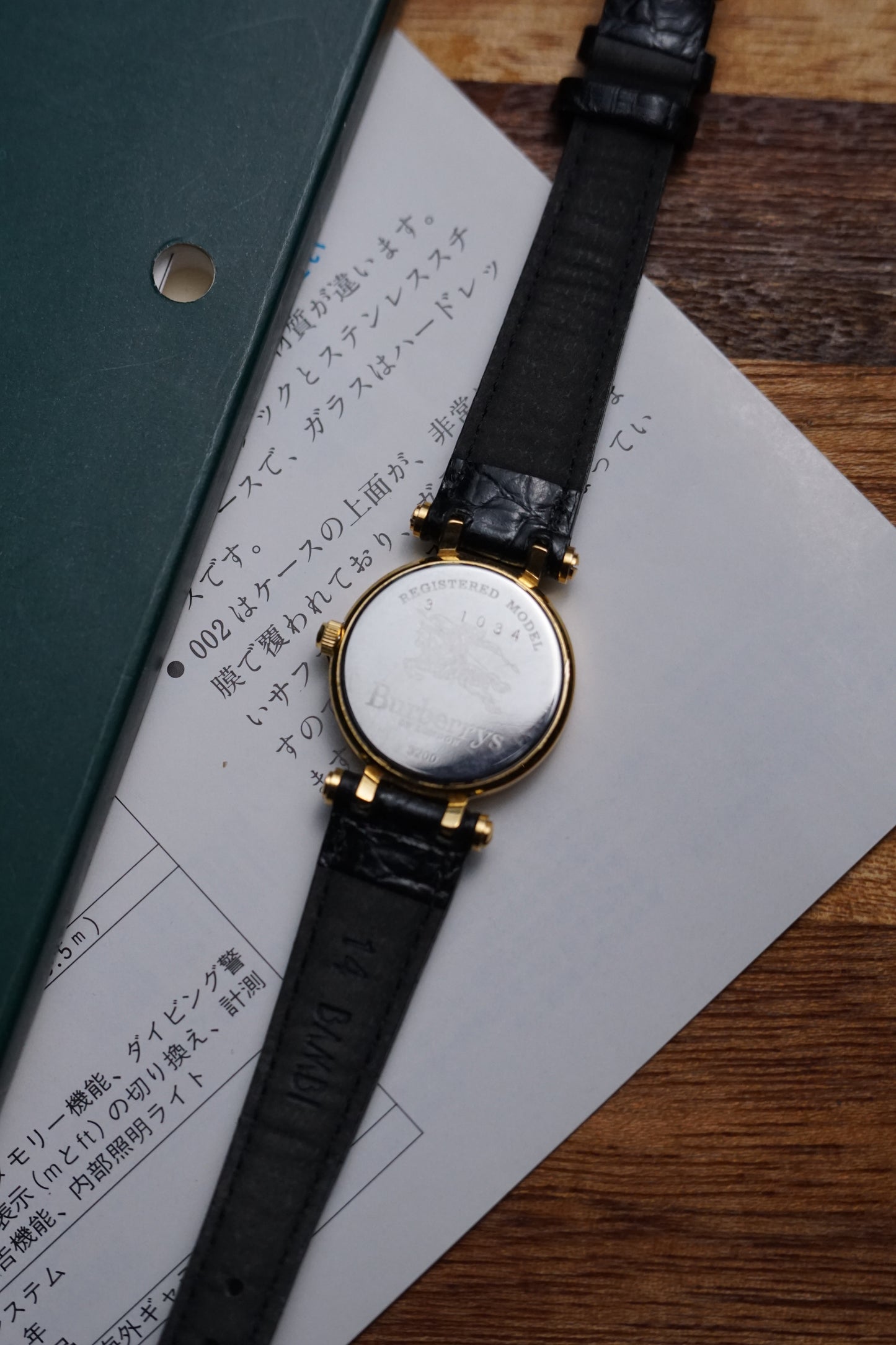 Burberry Ladies T-lugs SWISS MADE with gold index