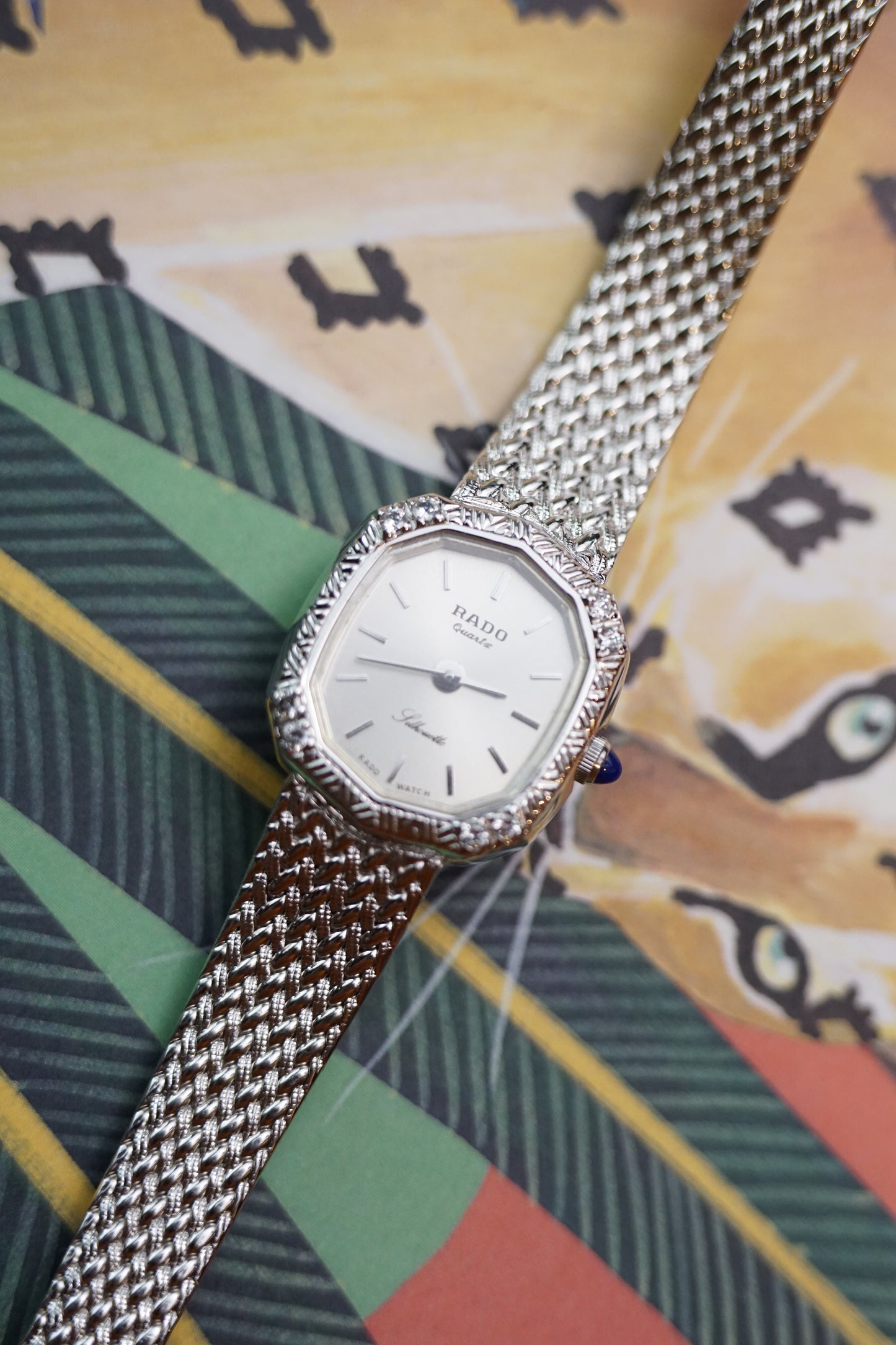 Rado Quartz integrated bracelet with diamond on bezel