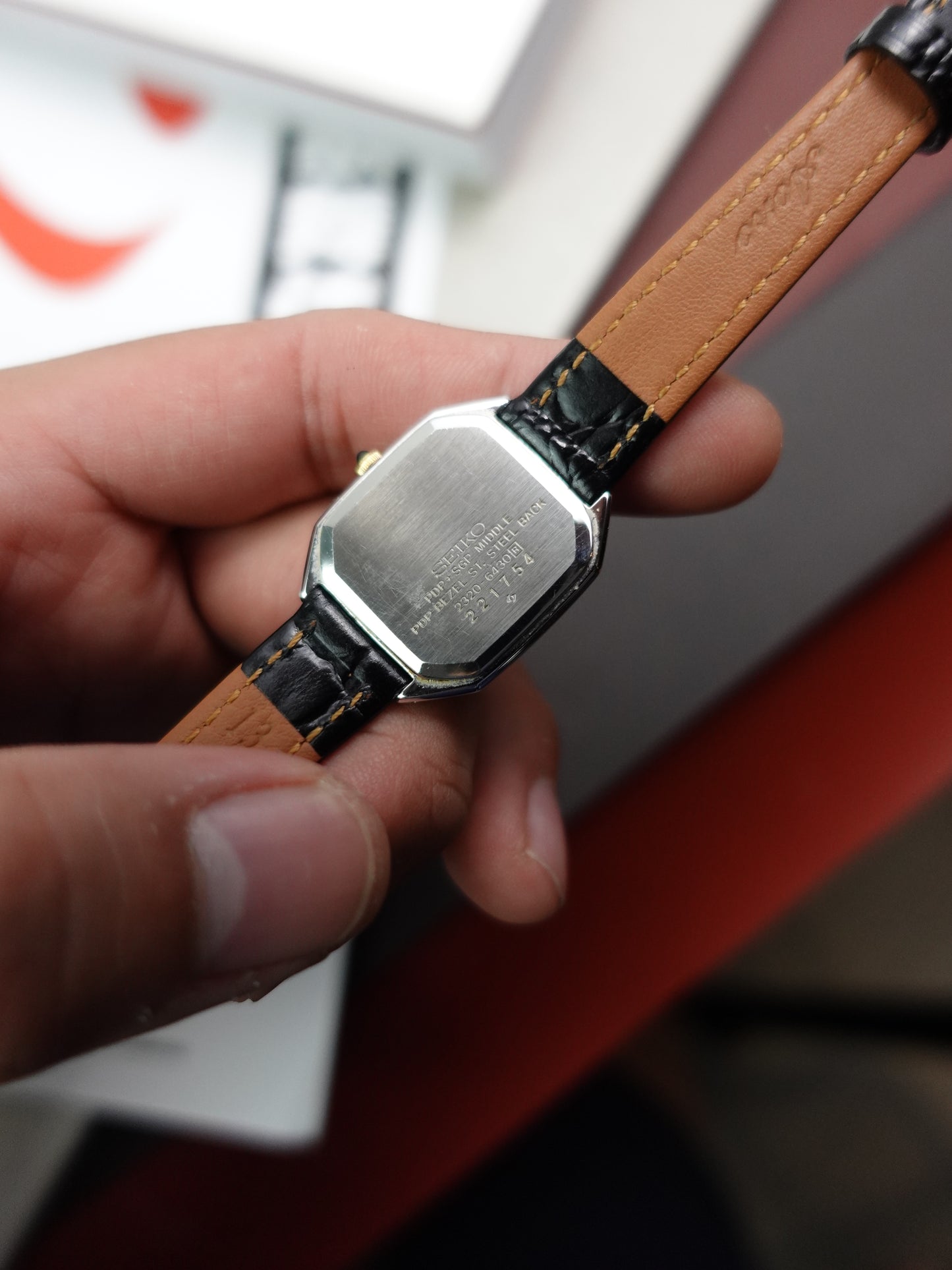 Seiko Exceline Octa Art-deco 2-Tone Palladium Coated Case Circa.1982
