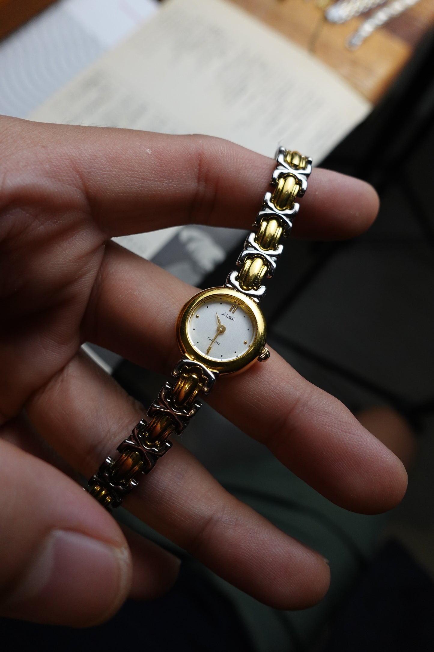 seiko alba bracelet ladies 2 tone #240296