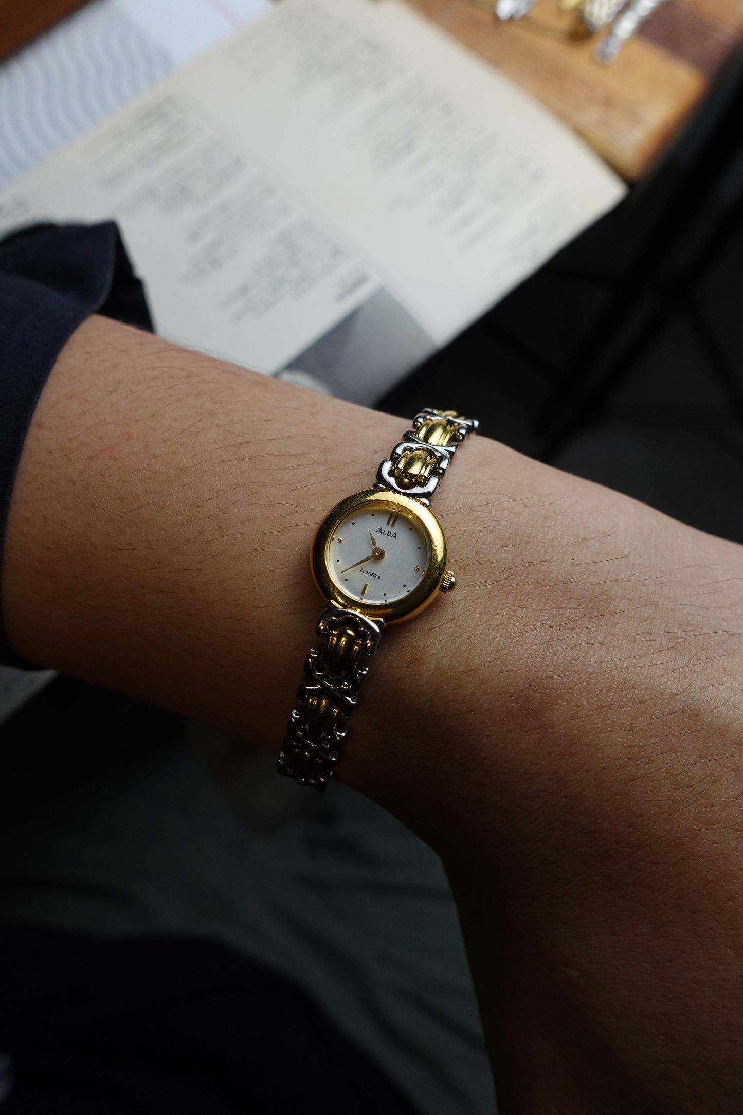 seiko alba bracelet ladies 2 tone #240296
