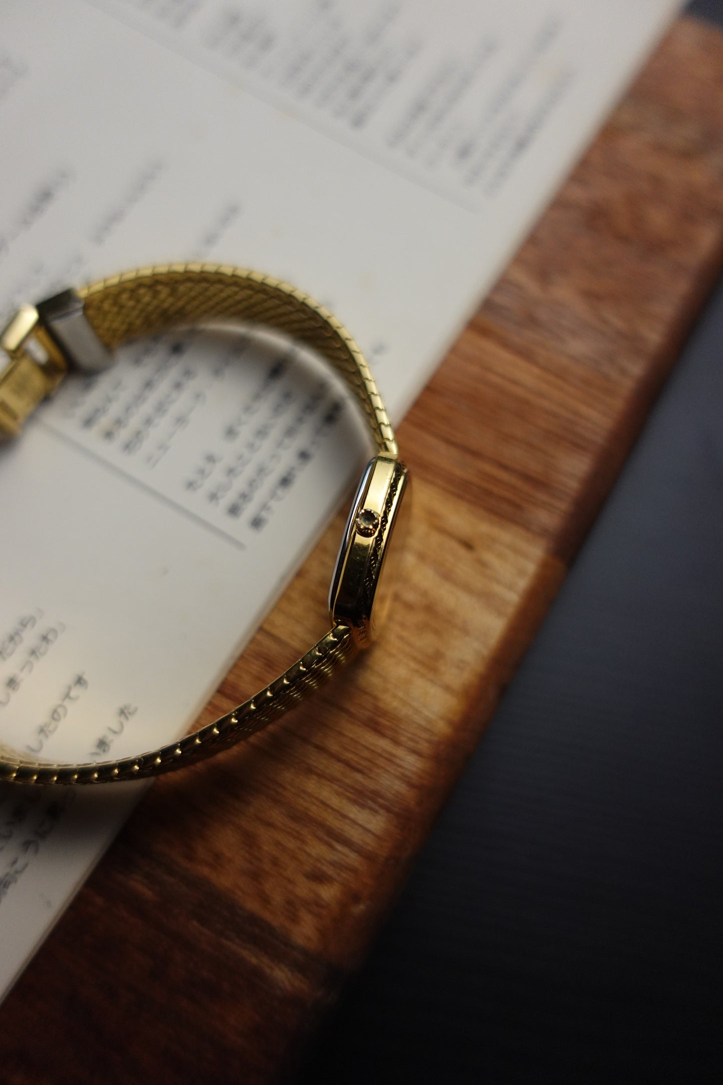 Seiko Exceline integrated bracelet with art deco bezel #285