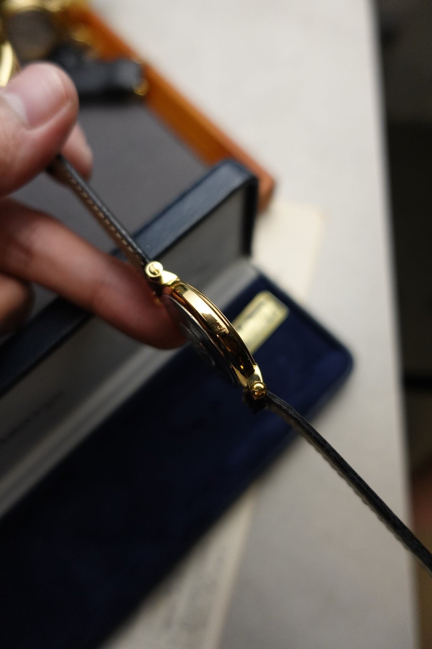 RARE Burberry Classic Guilloche T-lugs Gold swiss made variation