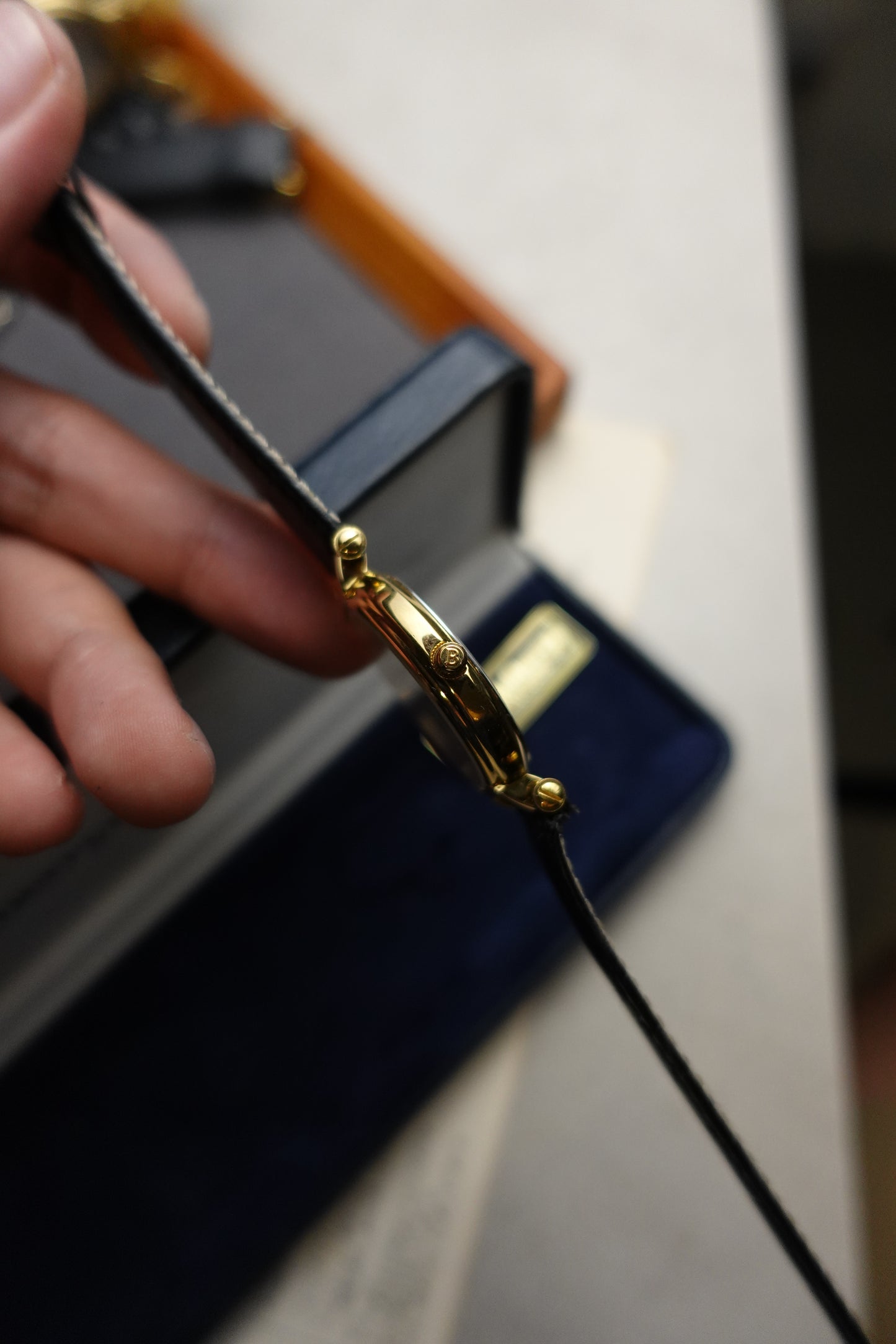RARE Burberry Classic Guilloche T-lugs Gold swiss made variation