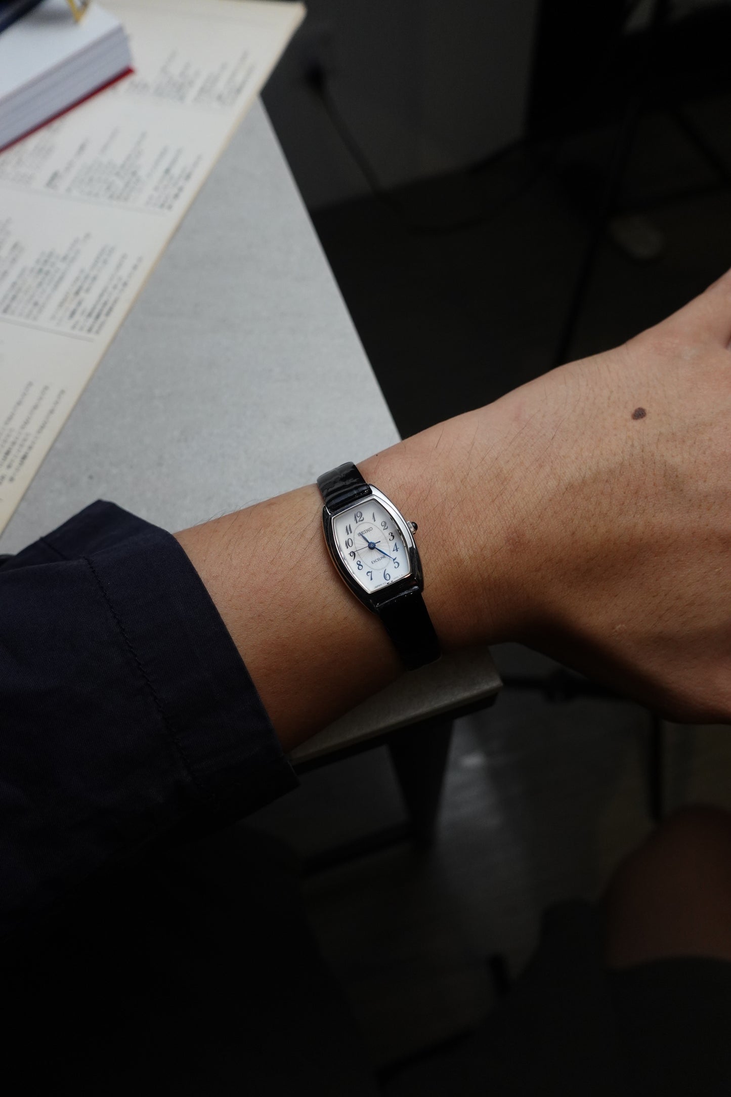Seiko Exceline Guilloche Dial with arabic numeral #337