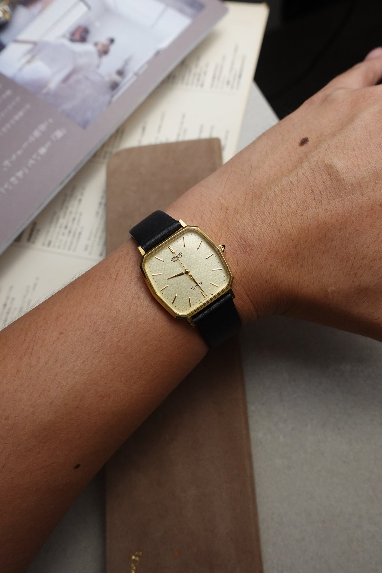 Seiko Dolce polygonal with tapestry dial and original box #378