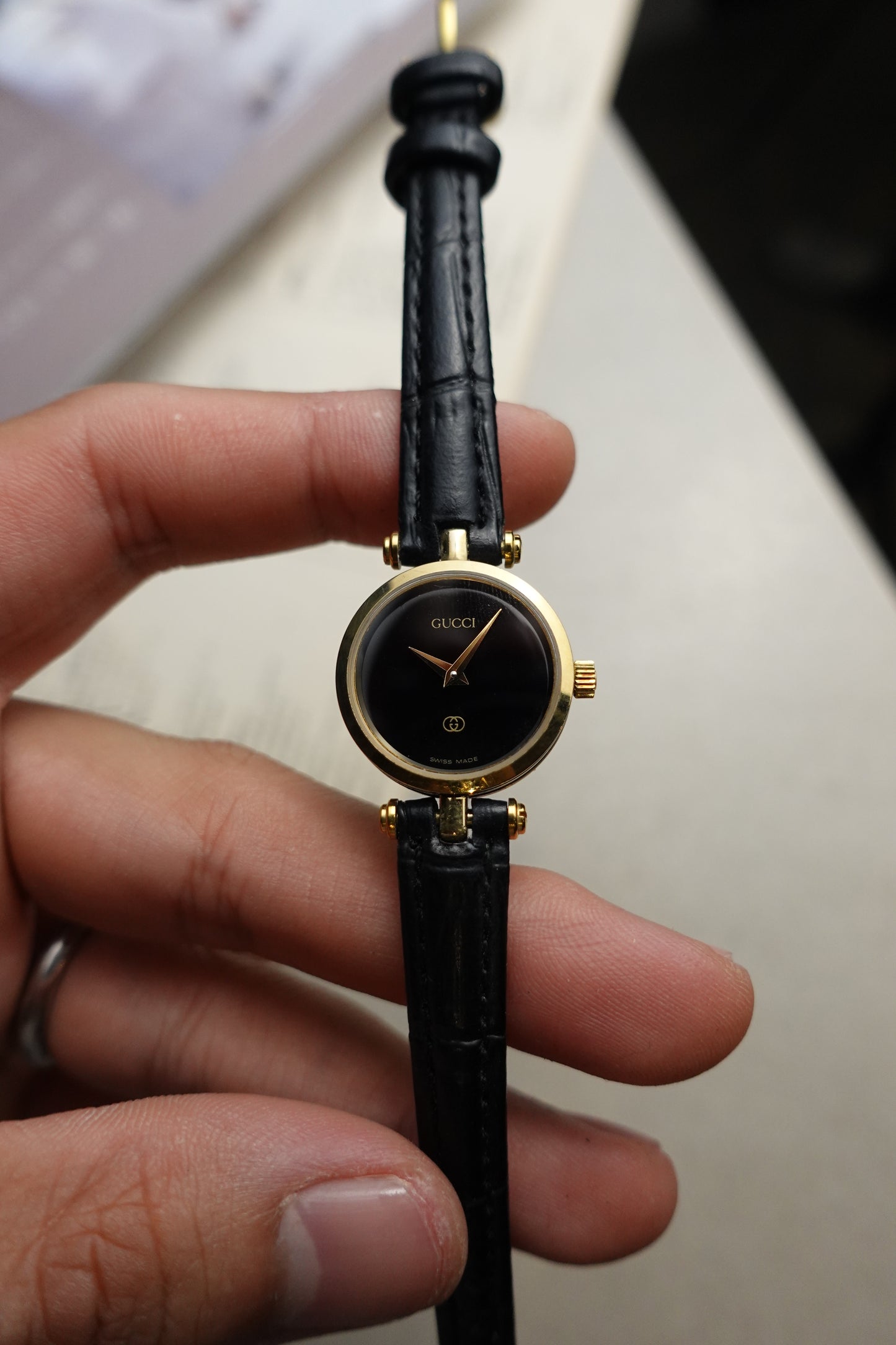 Gucci Classic T-lugs ladies Onyx #363