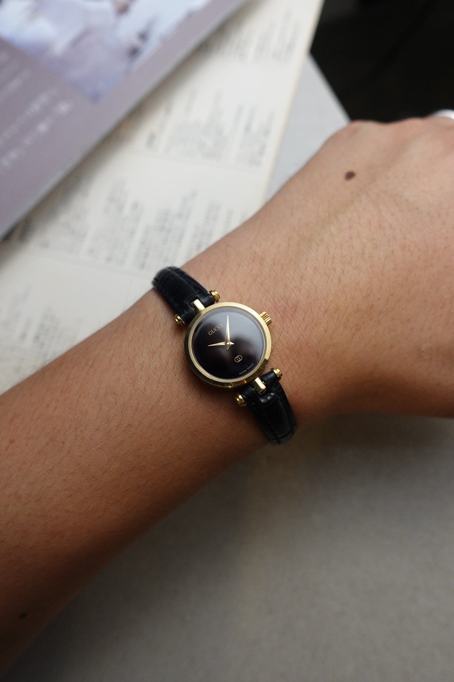 Gucci Classic T-lugs ladies Onyx #363
