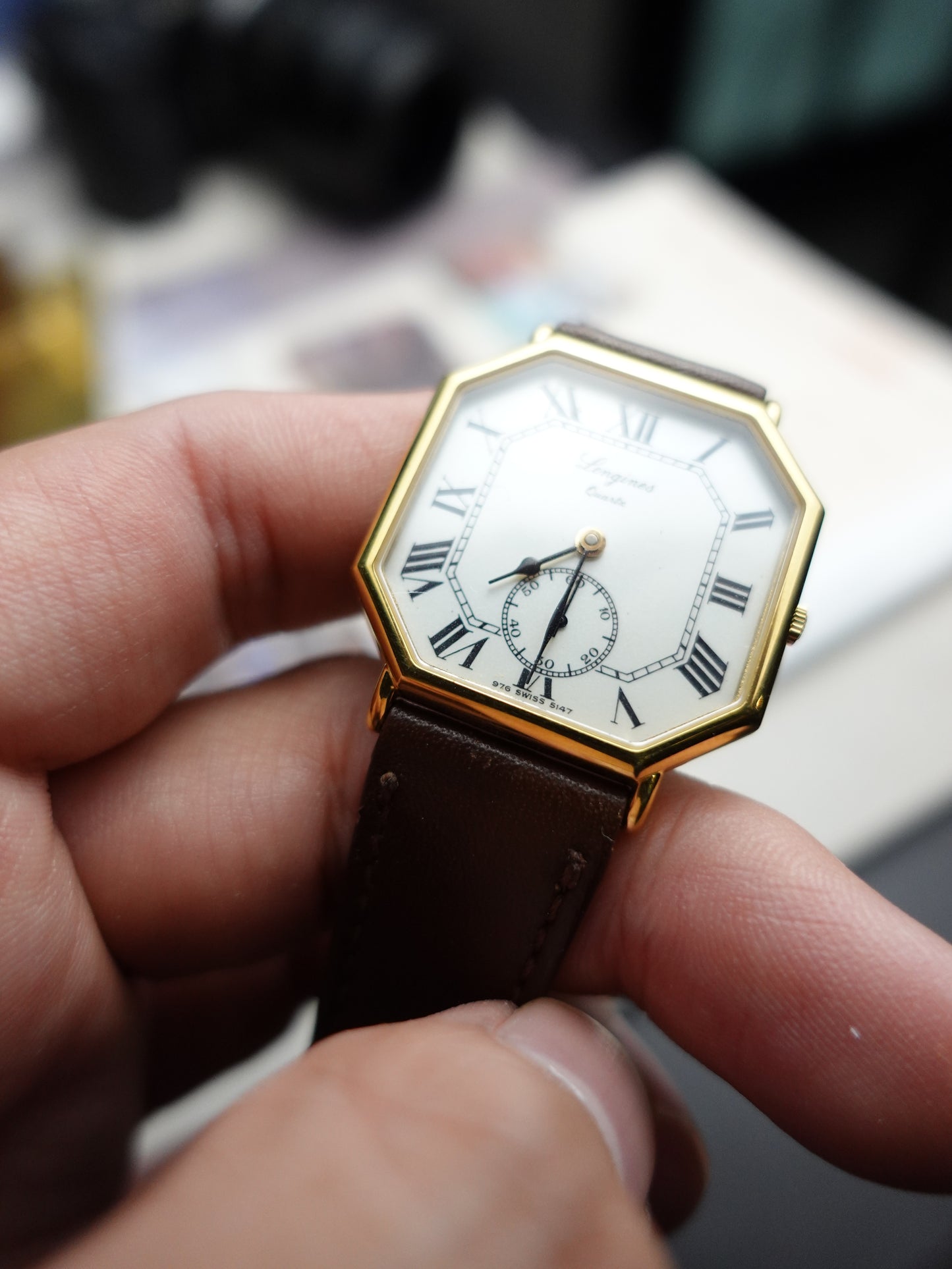 Men longines octo Quartz numeral 150th anniversary case back #417