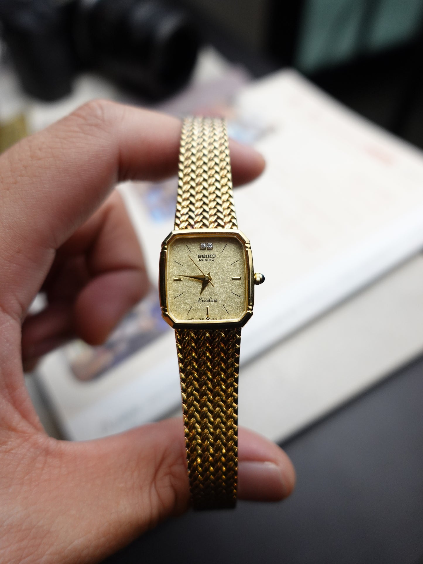Seiko Exceline bracelet Square like-new condition #346