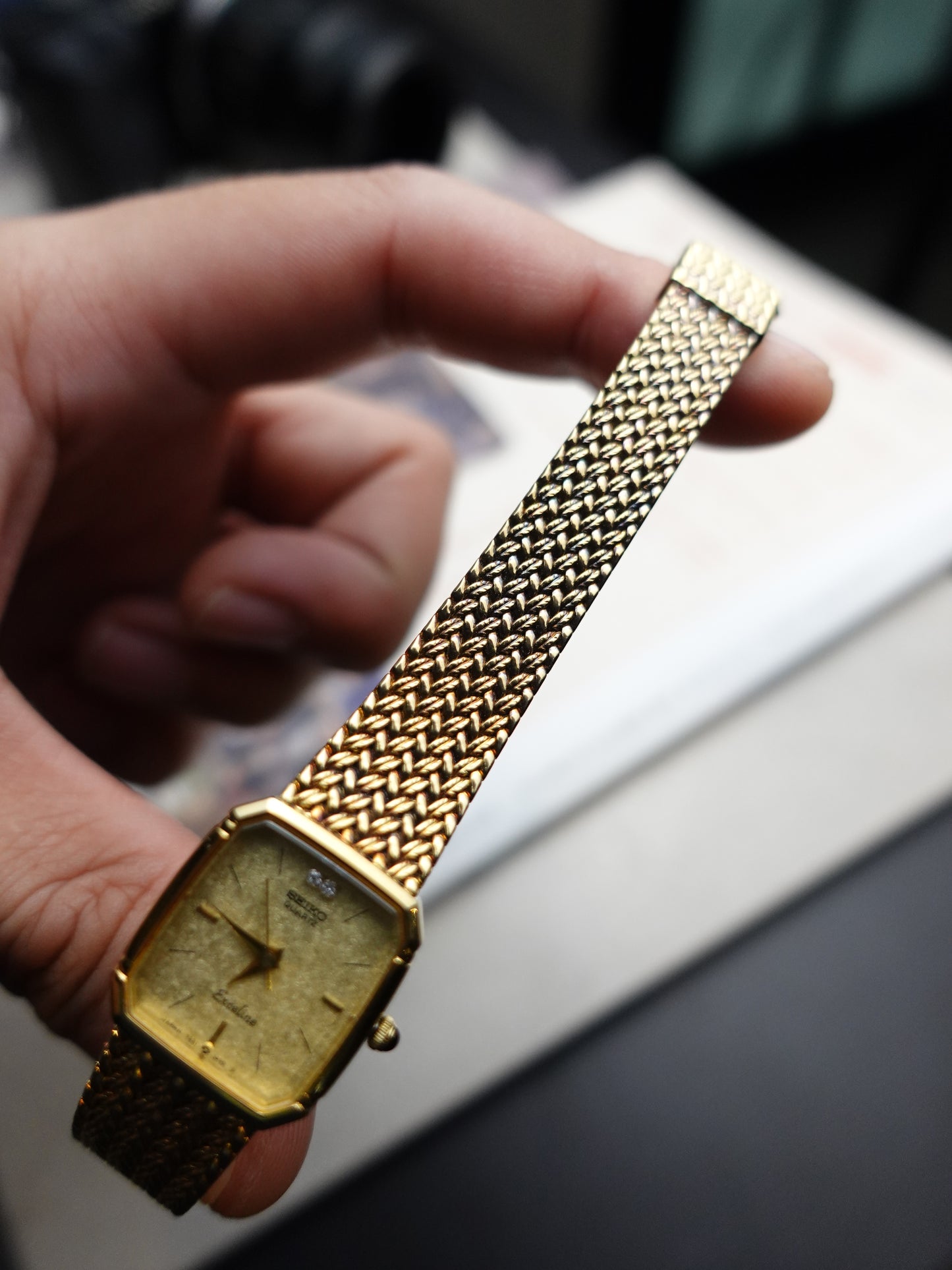 Seiko Exceline bracelet Square like-new condition #346