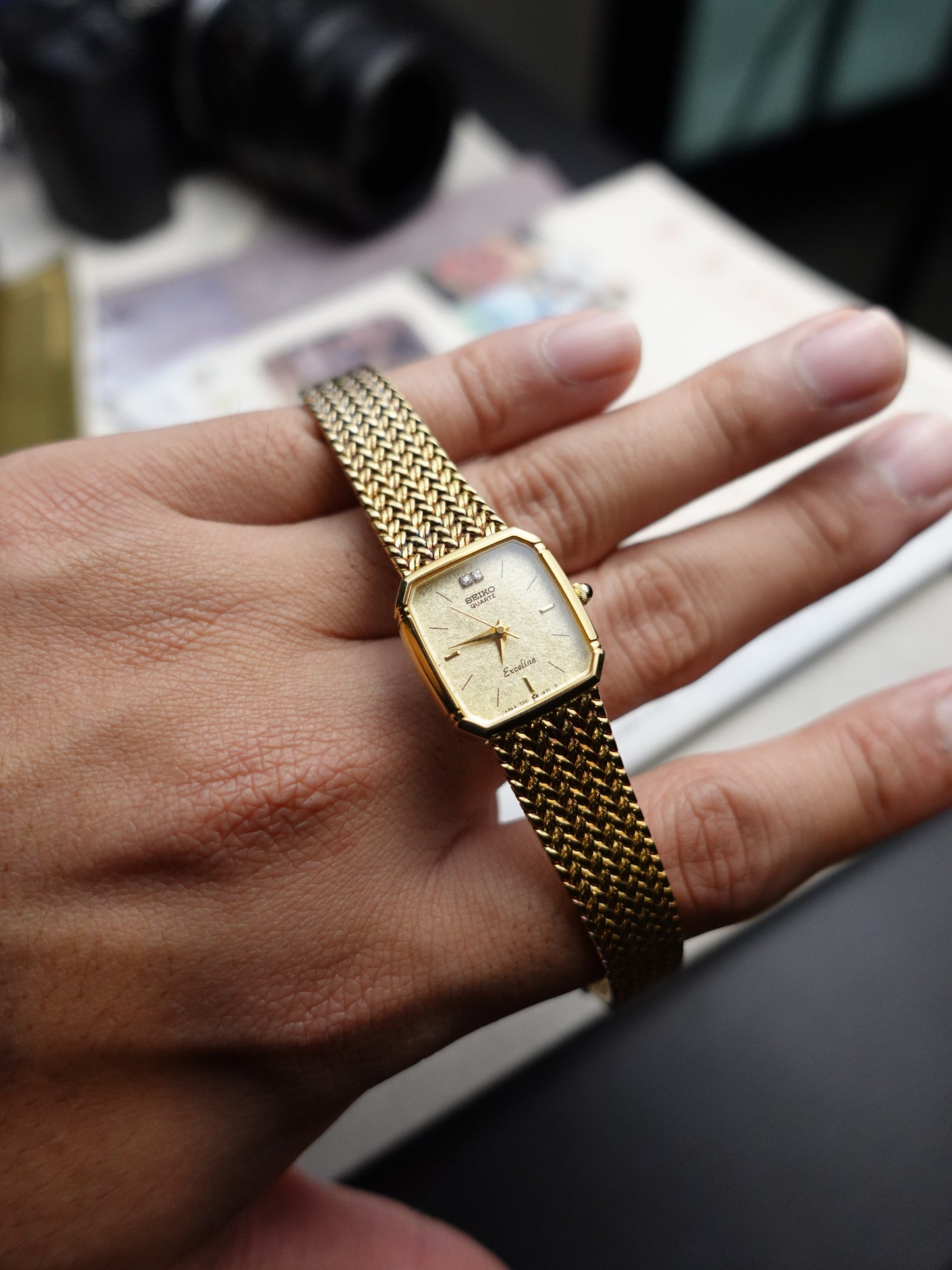 Seiko Exceline bracelet Square like-new condition #346