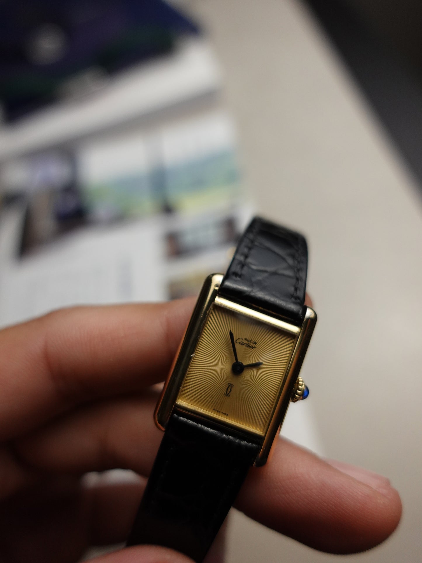 Must de Cartier Tank Discor Dial Manual winding. warranty to Cartier until 2026