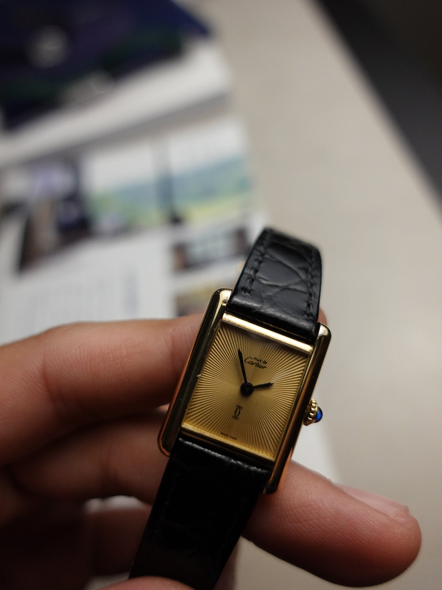 Must de Cartier Tank Discor Dial Manual winding. warranty to Cartier until 2026