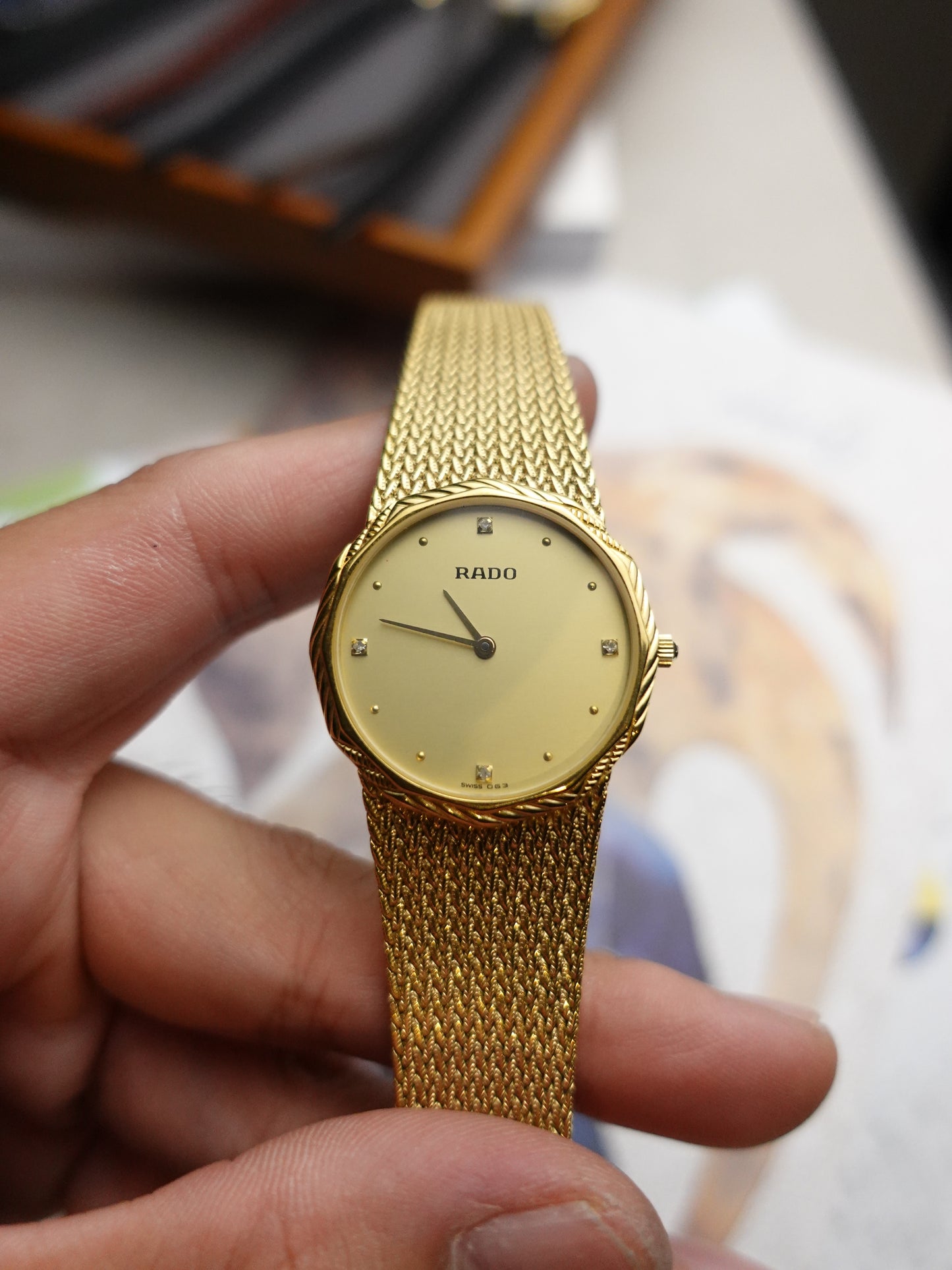Rado integrated bracelet with diamond markers