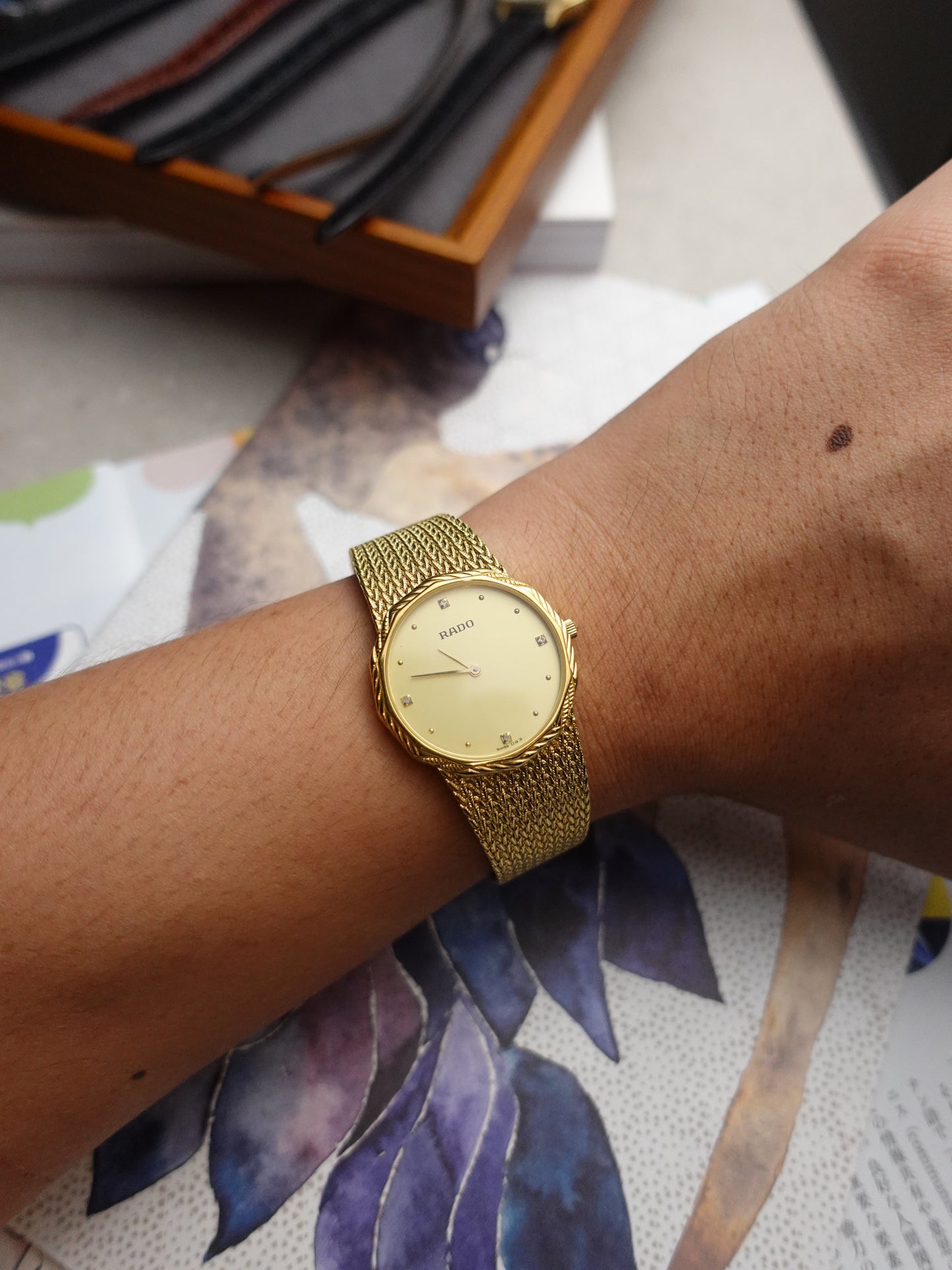 Rado integrated bracelet with diamond markers