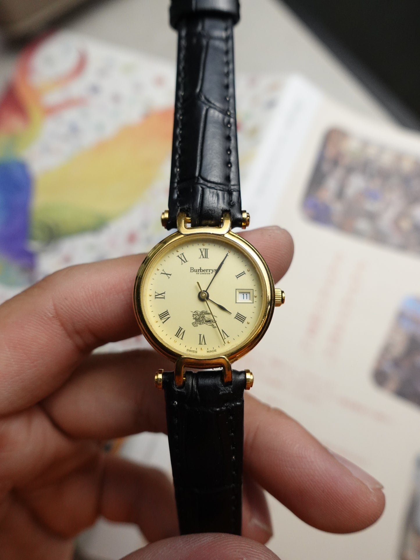 Ladies Burberry T-lugs classic Quartz Swiss Made variation #496